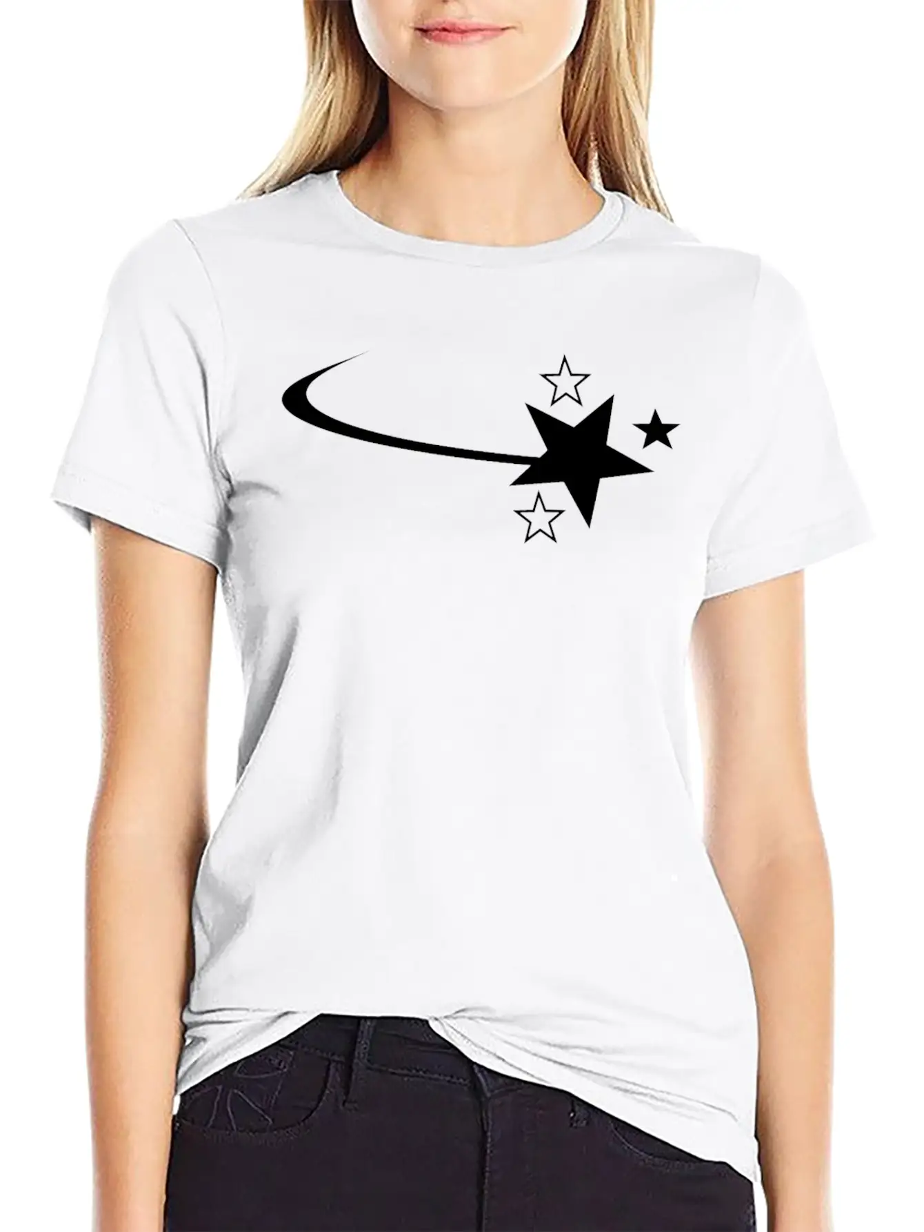 White Star Casual Graphic T-Shirt – Simple And Comfortable Daily Wear