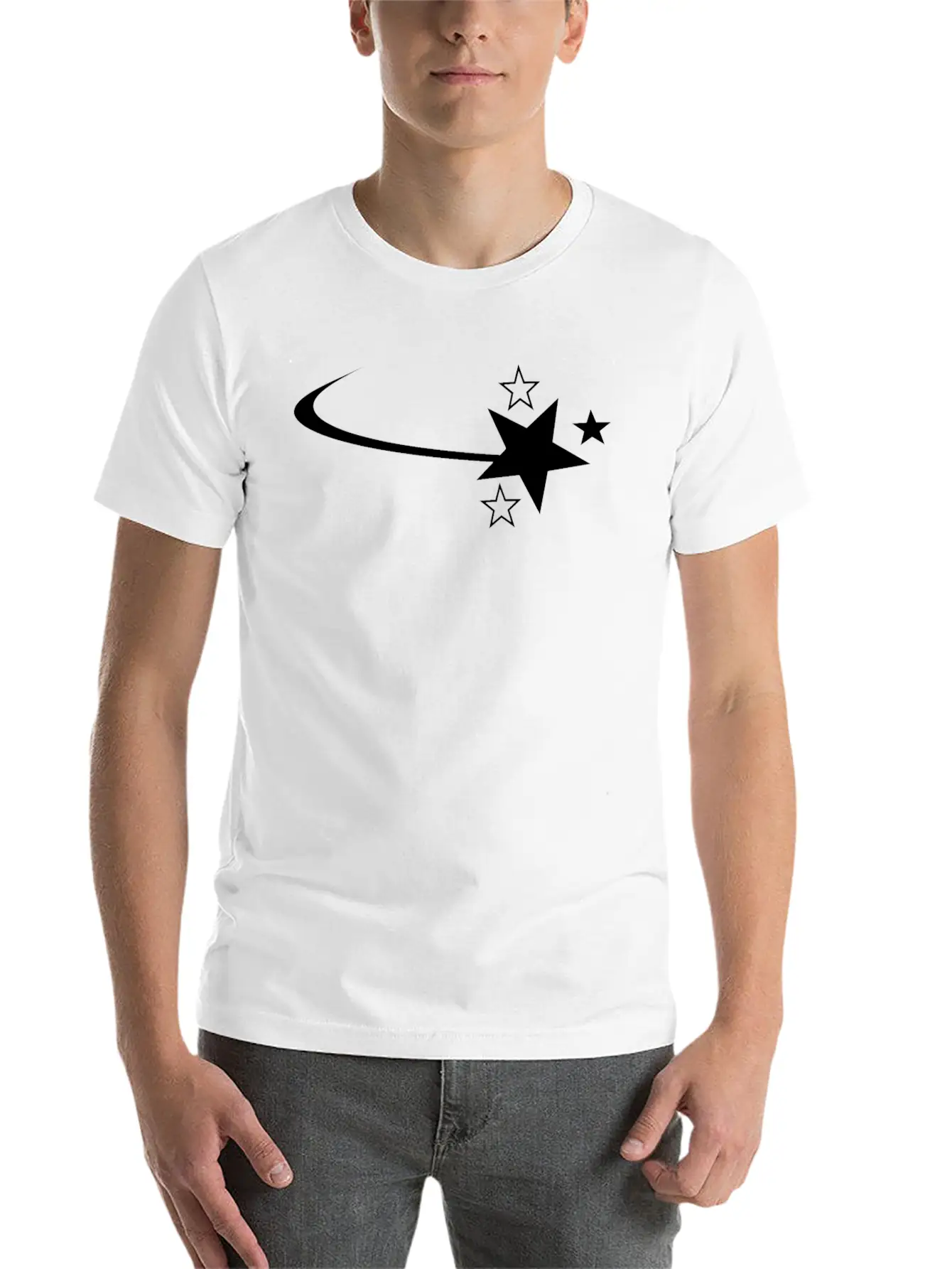 White Star Casual Graphic T-Shirt – Simple And Comfortable Daily Wear