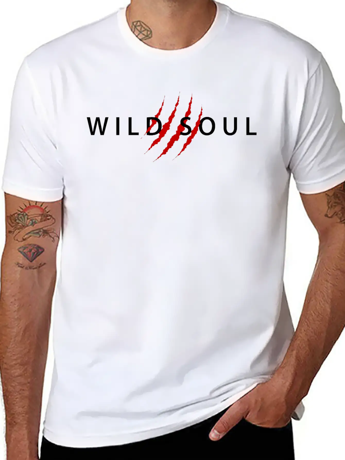 WILD SOUL Black Version Classic Cotton Tee – Unisex Comfort For Any Season