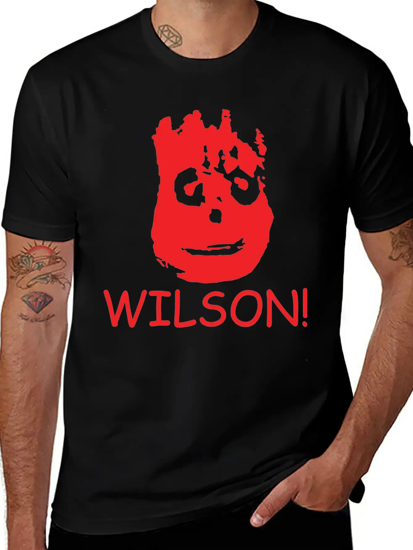 WILSON FUNNY RETRO MOVIE CASTAWAY FILM CLASSIC Casual Graphic T-Shirt – Simple And Comfortable Daily Wear