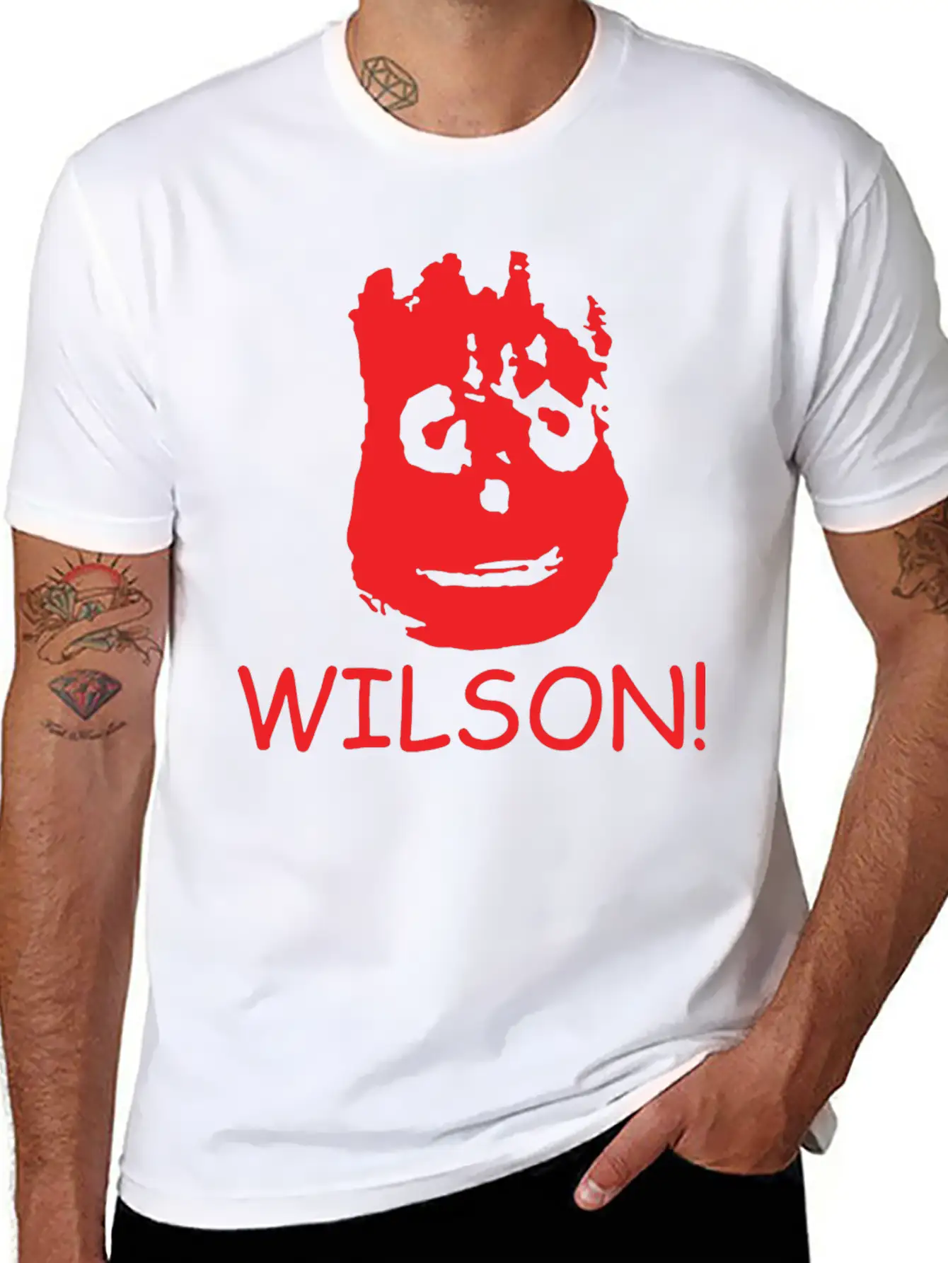WILSON FUNNY RETRO MOVIE CASTAWAY FILM CLASSIC Casual Graphic T-Shirt – Simple And Comfortable Daily Wear