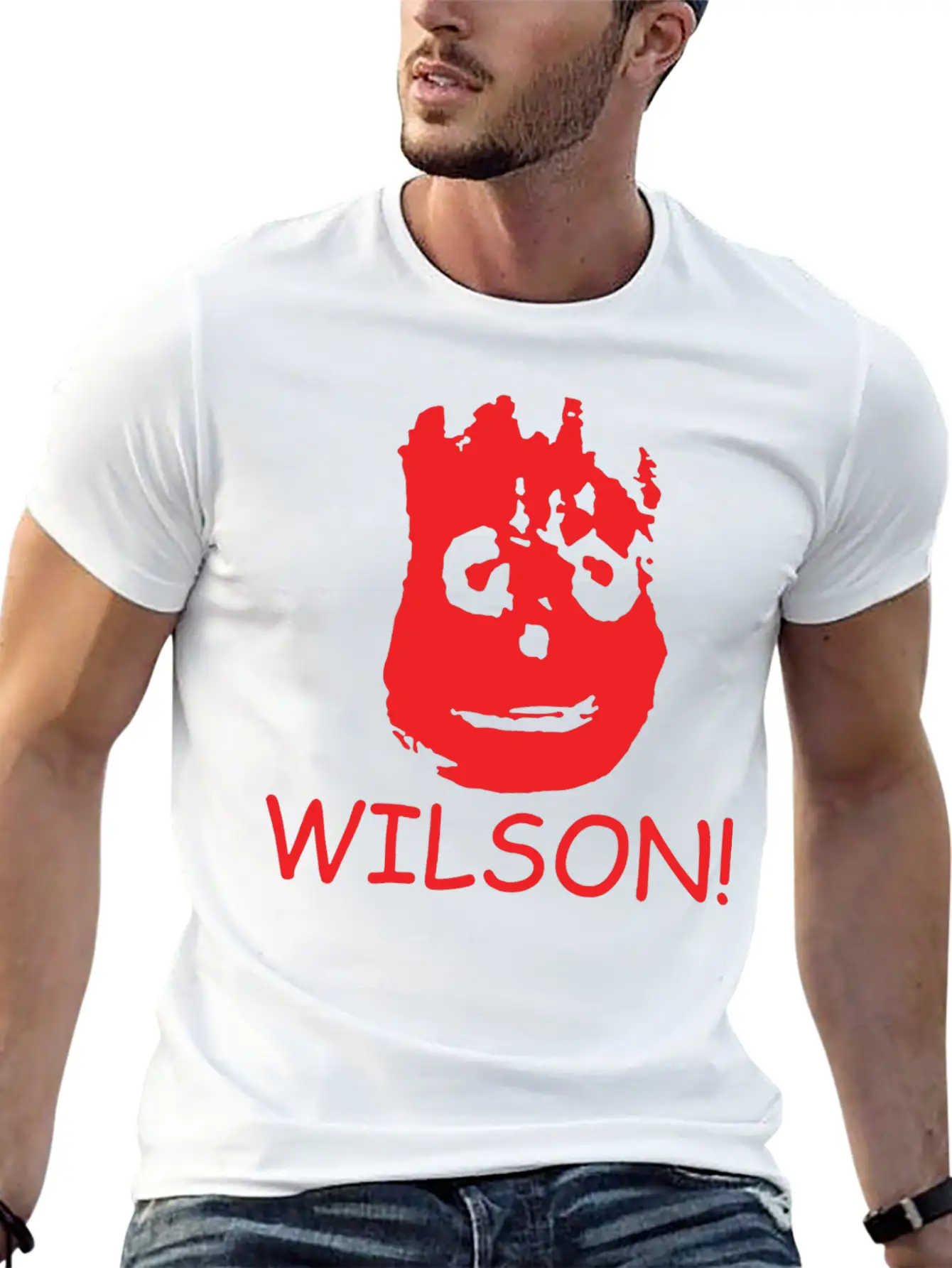 WILSON FUNNY RETRO MOVIE CASTAWAY FILM CLASSIC Casual Graphic T-Shirt – Simple And Comfortable Daily Wear
