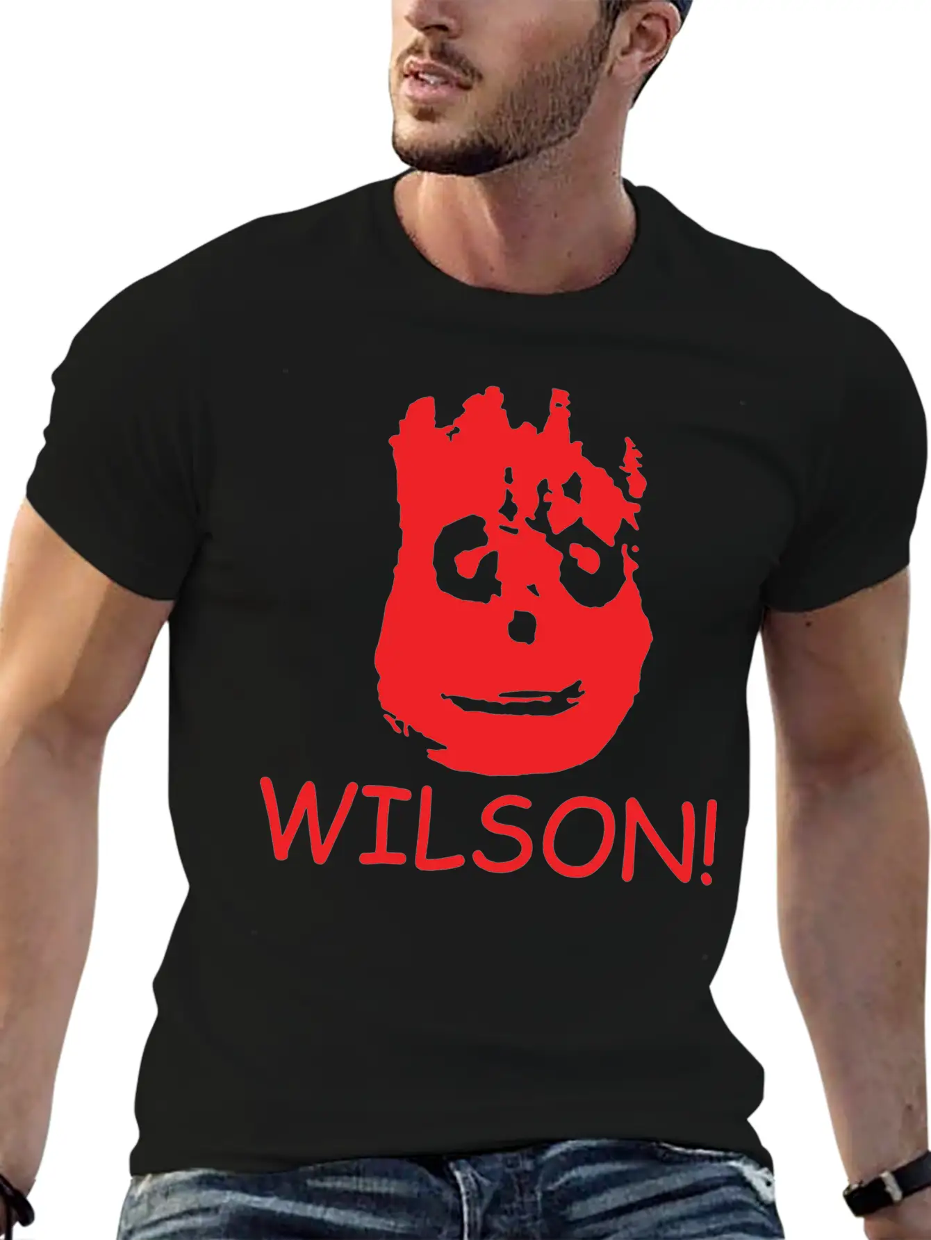 WILSON FUNNY RETRO MOVIE CASTAWAY FILM CLASSIC Casual Graphic T-Shirt – Simple And Comfortable Daily Wear