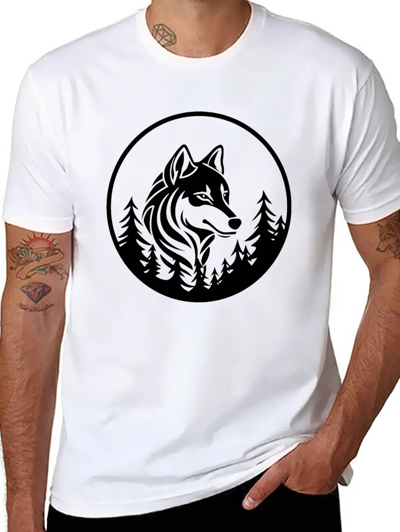 Wolf Essential Unisex Summer Tee – Soft Cotton Casual Fit