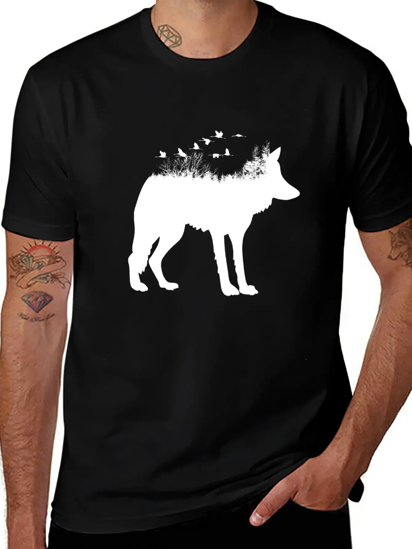 Wolf Forest Casual Graphic T-Shirt – Simple And Comfortable Daily Wear