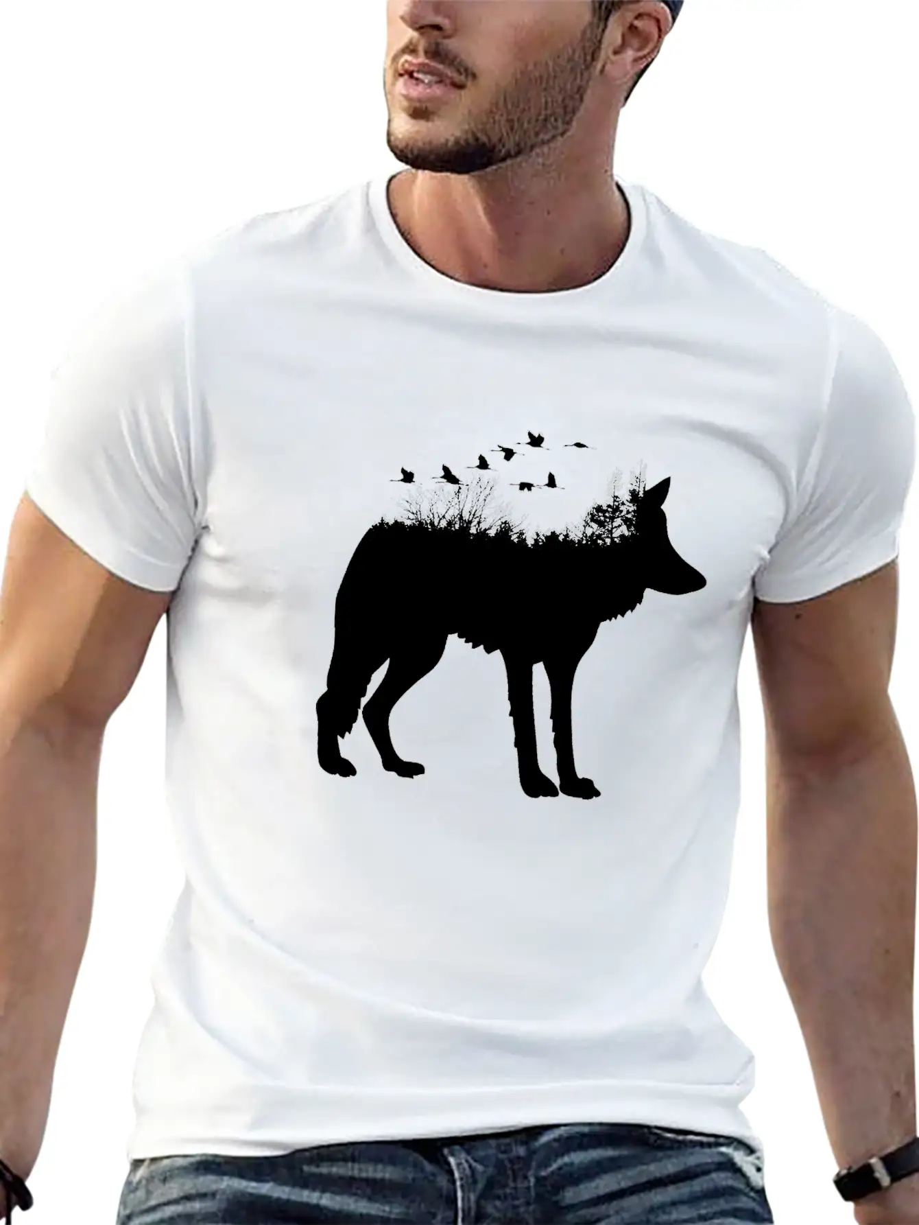 Wolf Forest Casual Graphic T-Shirt – Simple And Comfortable Daily Wear