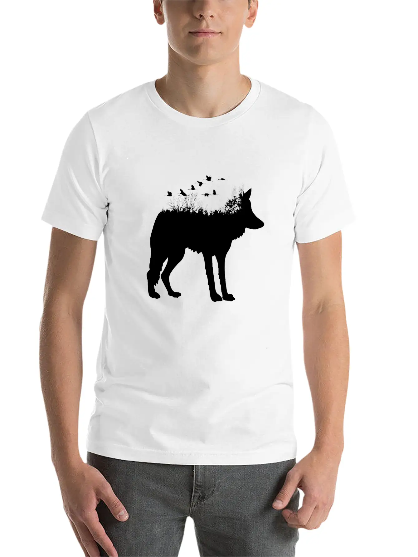 Wolf Forest Casual Graphic T-Shirt – Simple And Comfortable Daily Wear
