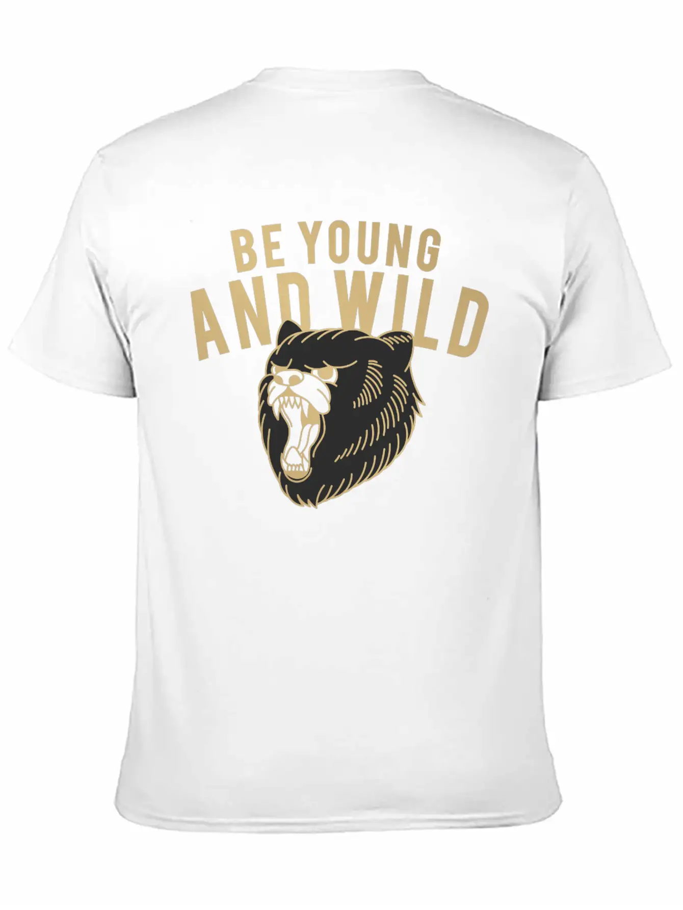 "Young & Wild Roar" Basic Graphic T-Shirt – Daily Comfort In Soft Cotton