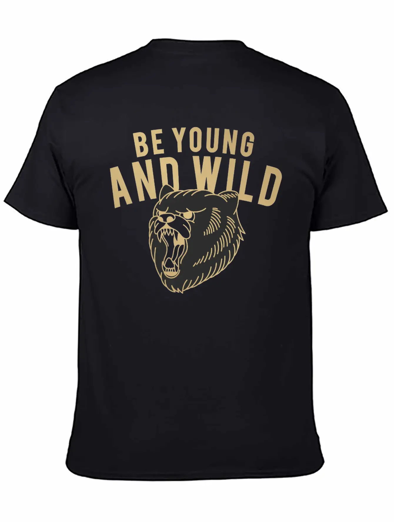"Young & Wild Roar" Basic Graphic T-Shirt – Daily Comfort In Soft Cotton
