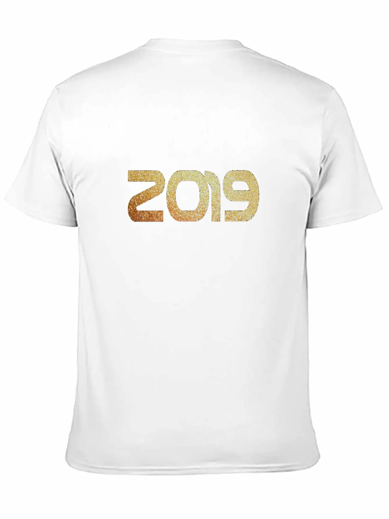2019 Gold Casual Graphic T-Shirt – Simple And Comfortable Daily Wear
