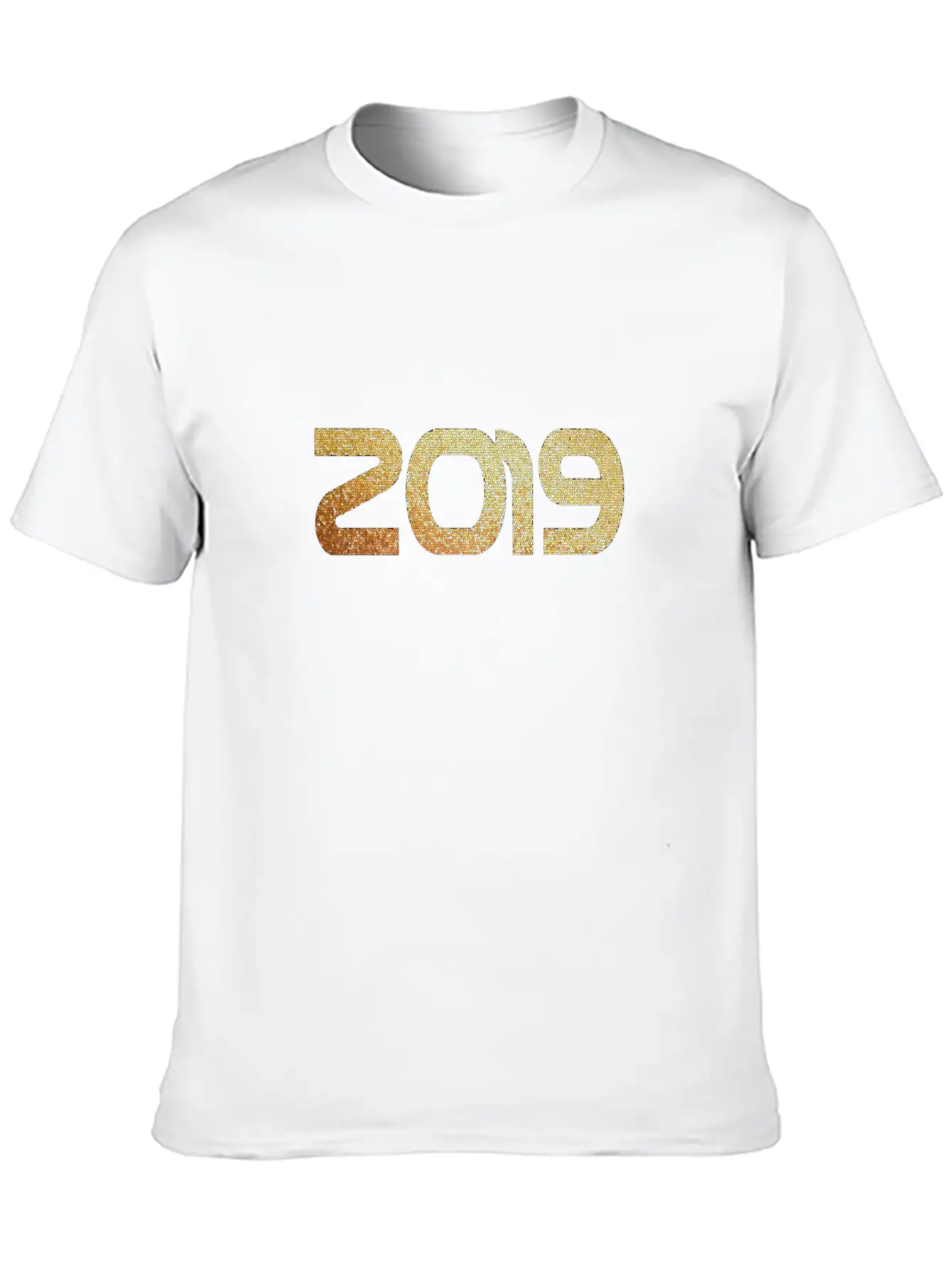 2019 Gold Casual Graphic T-Shirt – Simple And Comfortable Daily Wear