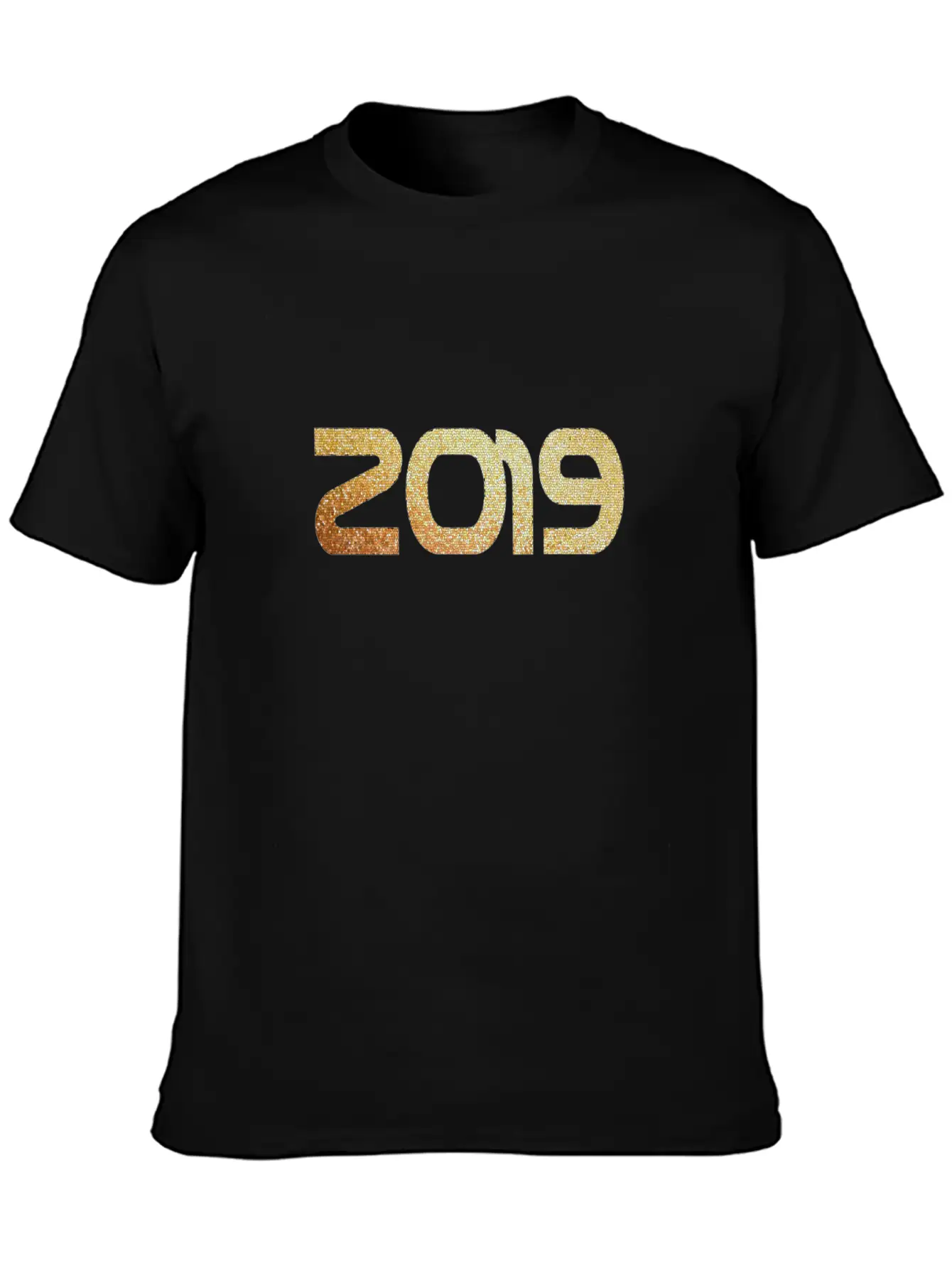 2019 Gold Casual Graphic T-Shirt – Simple And Comfortable Daily Wear