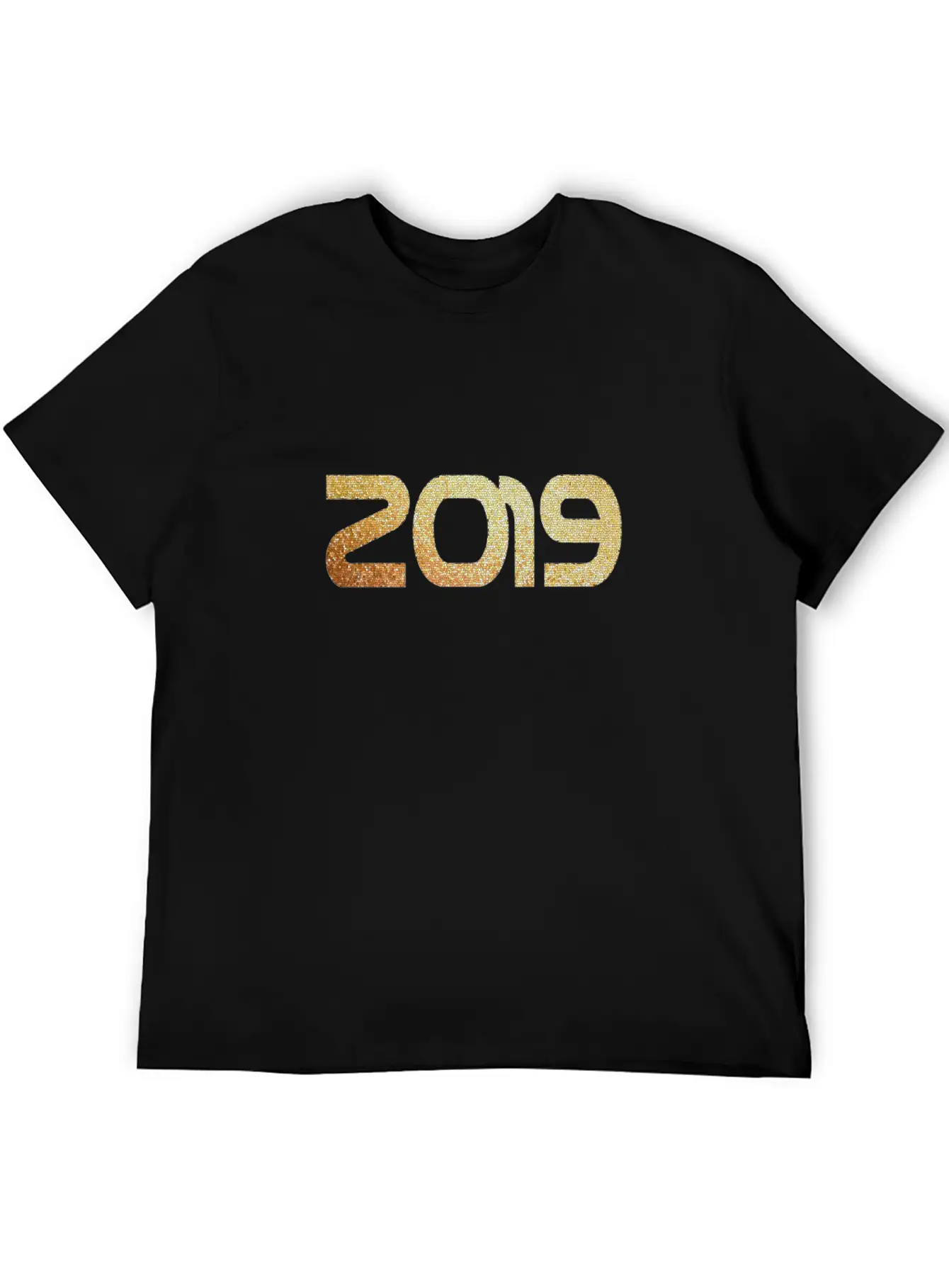 2019 Gold Casual Graphic T-Shirt – Simple And Comfortable Daily Wear