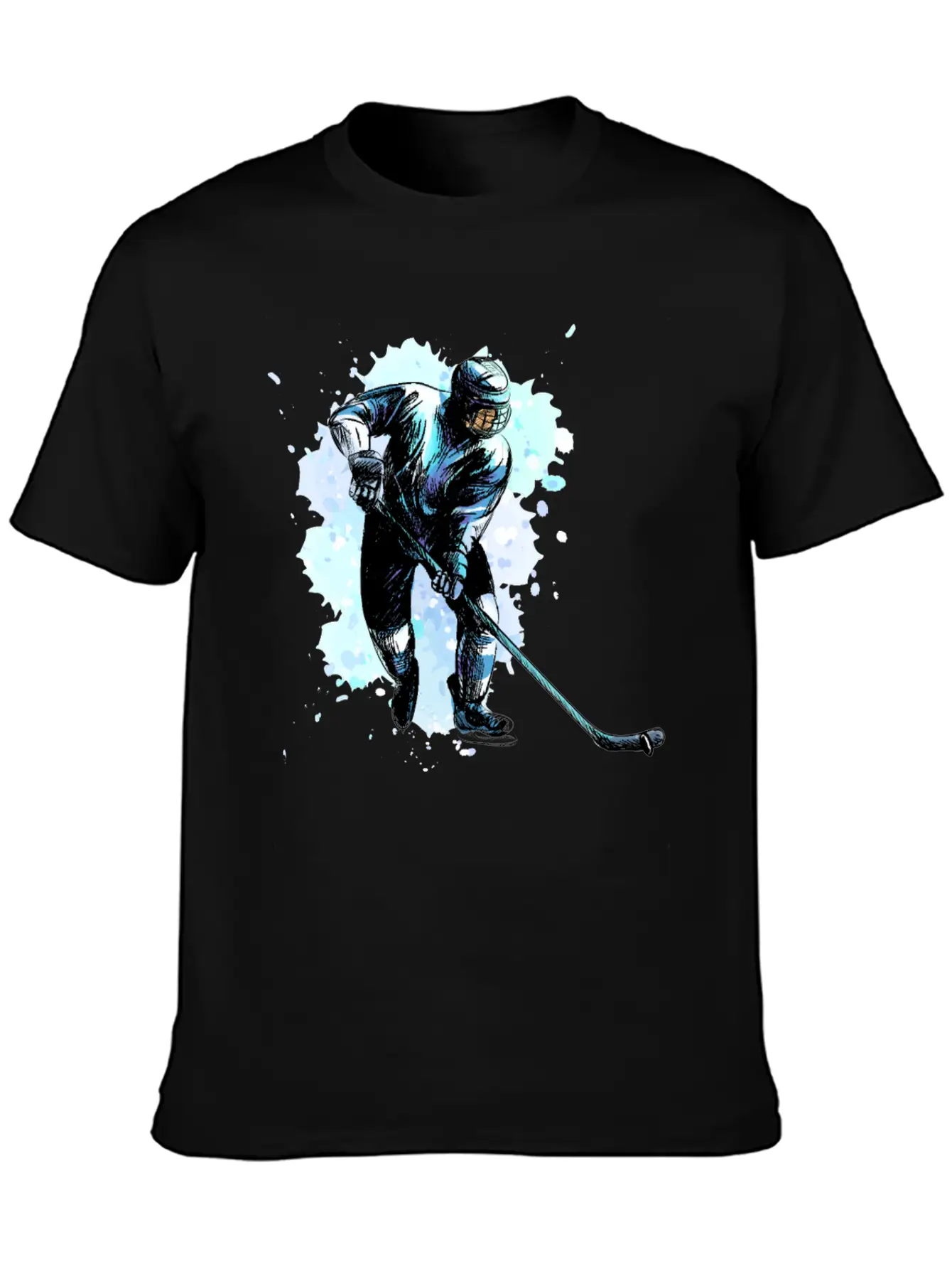 Abstract Hockey Player Winter Sport Winter Casual Graphic T-Shirt – Simple And Comfortable Daily Wear