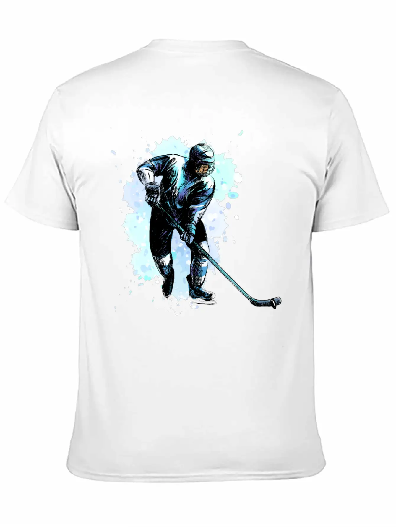 Abstract Hockey Player Winter Sport Winter Casual Graphic T-Shirt – Simple And Comfortable Daily Wear