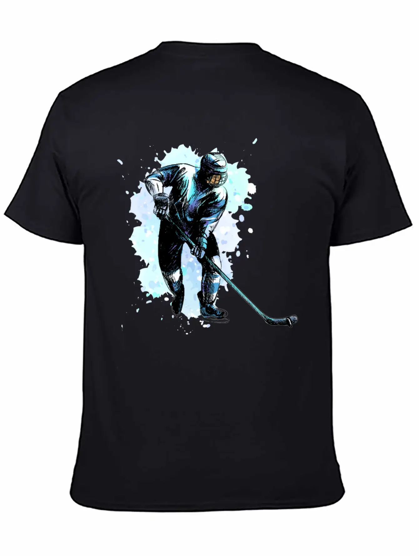 Abstract Hockey Player Winter Sport Winter Casual Graphic T-Shirt – Simple And Comfortable Daily Wear