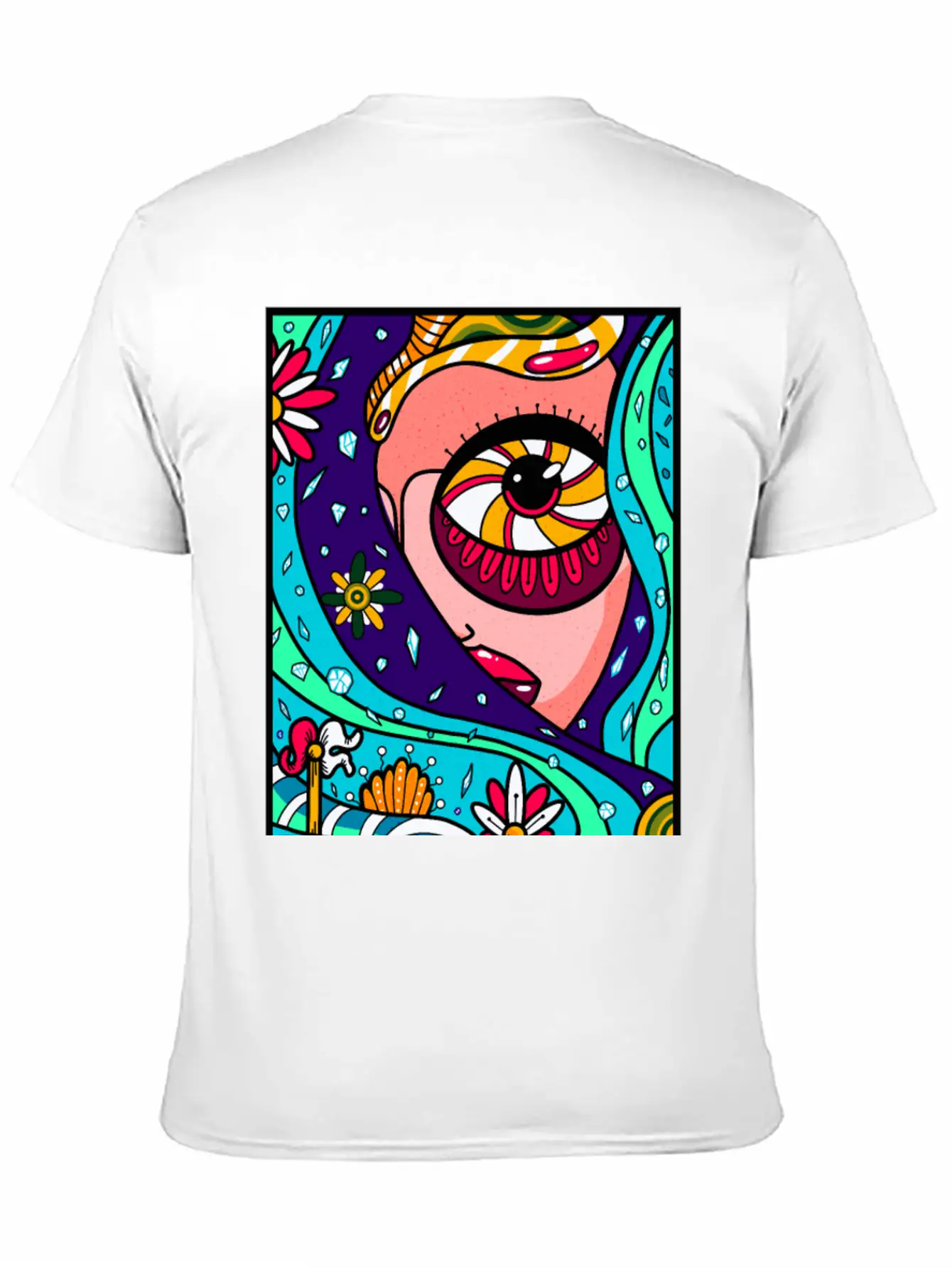 Abstract Sky Classic Cotton Tee – Unisex Comfort For Any Season