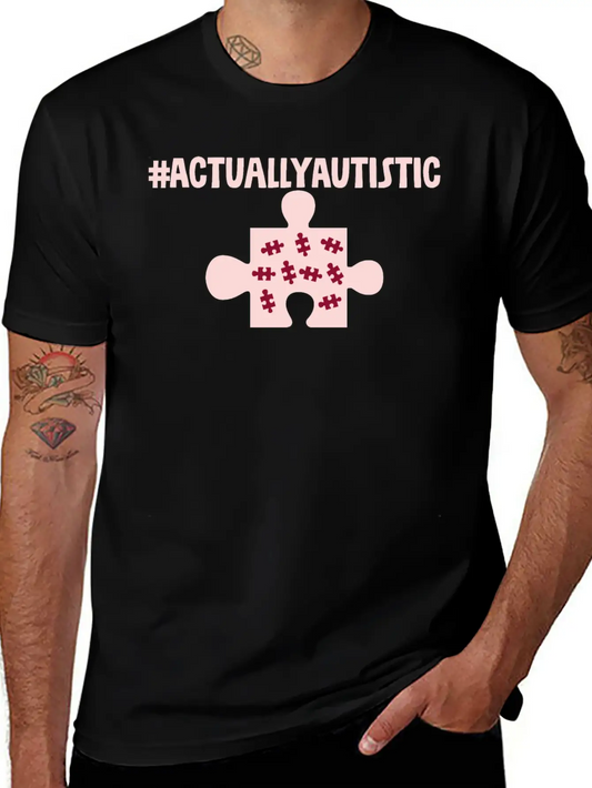 #actuallyautistic 2 Basic Graphic T-Shirt – Daily Comfort In Soft Cotton