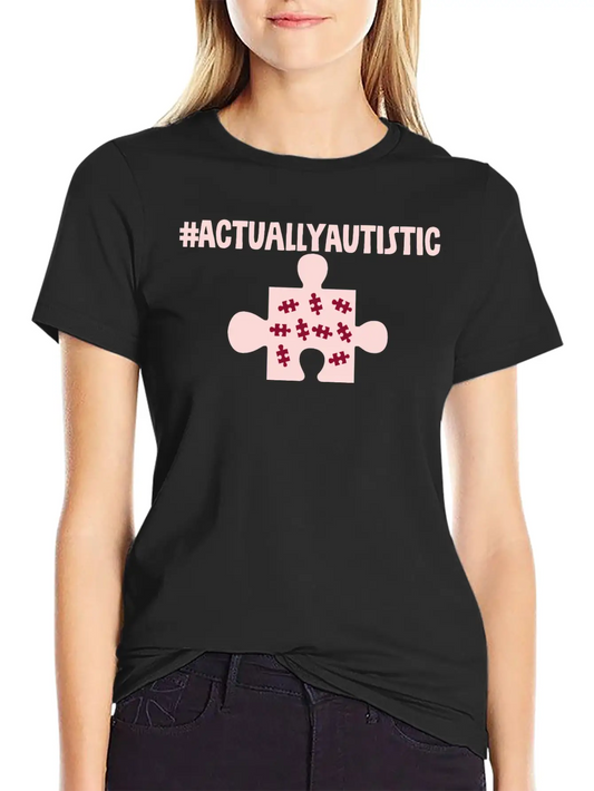 #actuallyautistic 2 Basic Graphic T-Shirt – Daily Comfort In Soft Cotton