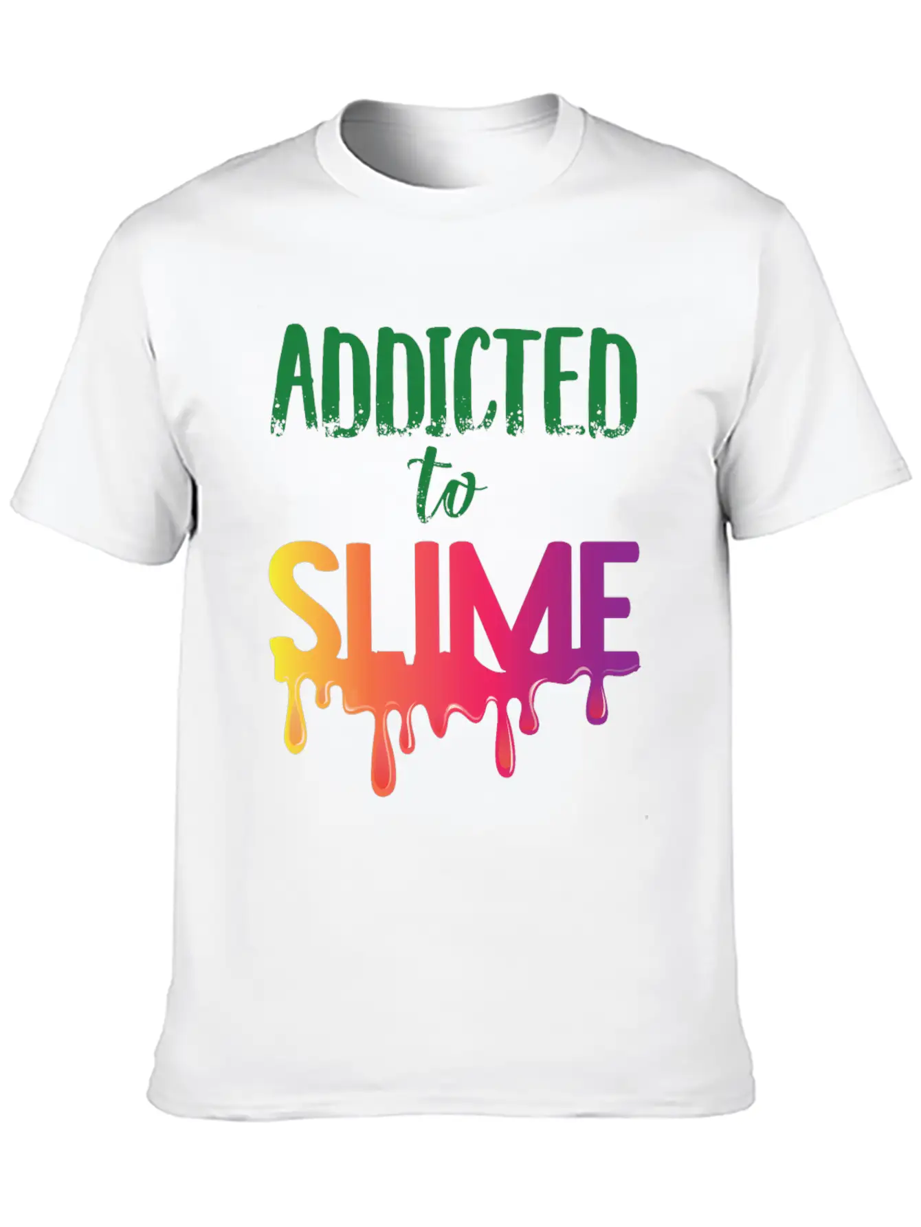 Addicted To Slime Colorful T-Shirt Essential Unisex Summer Tee – Soft Cotton Casual Fit