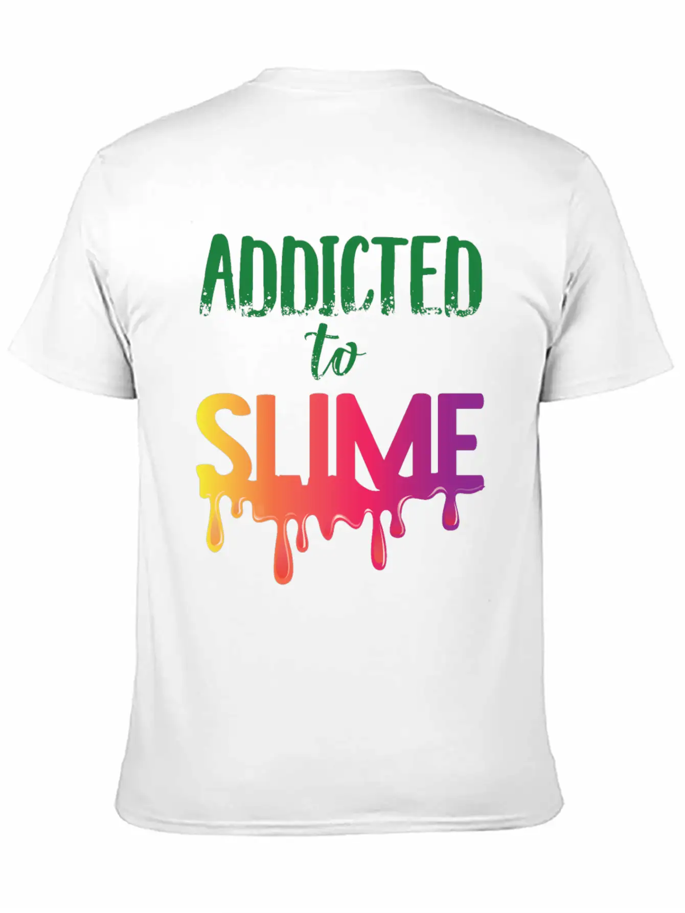 Addicted To Slime Colorful T-Shirt Essential Unisex Summer Tee – Soft Cotton Casual Fit