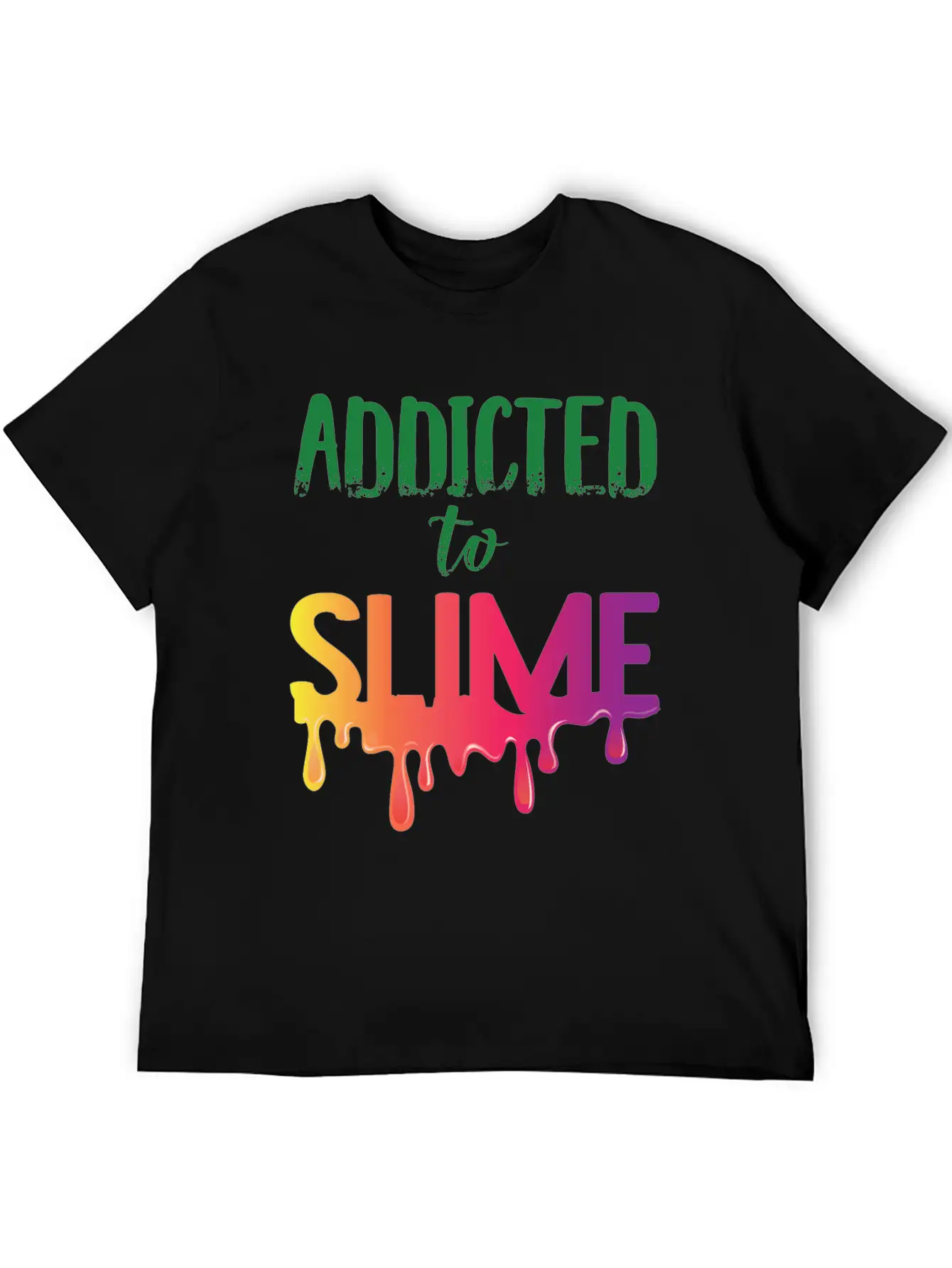 Addicted To Slime Colorful T-Shirt Essential Unisex Summer Tee – Soft Cotton Casual Fit