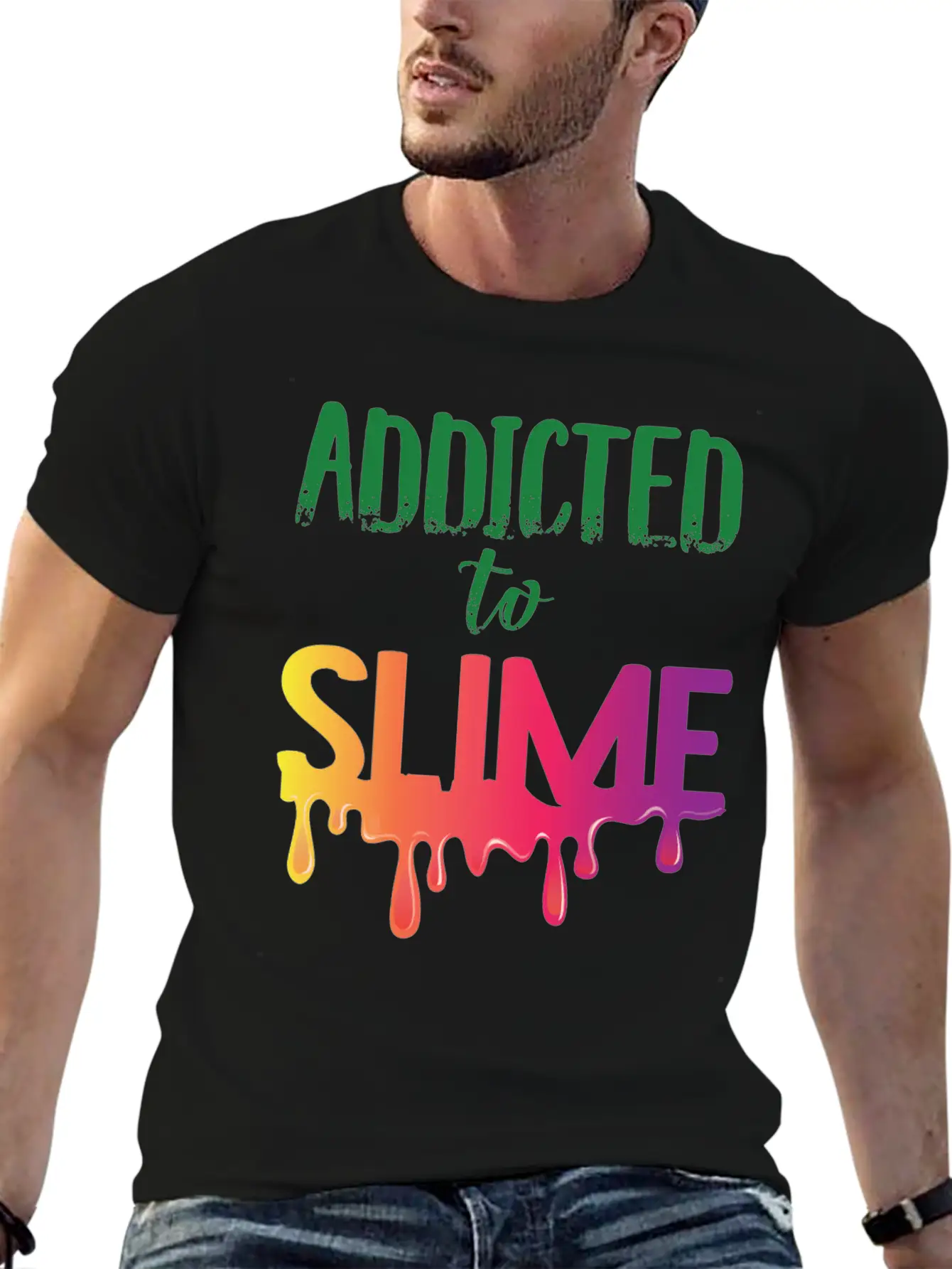 Addicted To Slime Colorful T-Shirt Essential Unisex Summer Tee – Soft Cotton Casual Fit