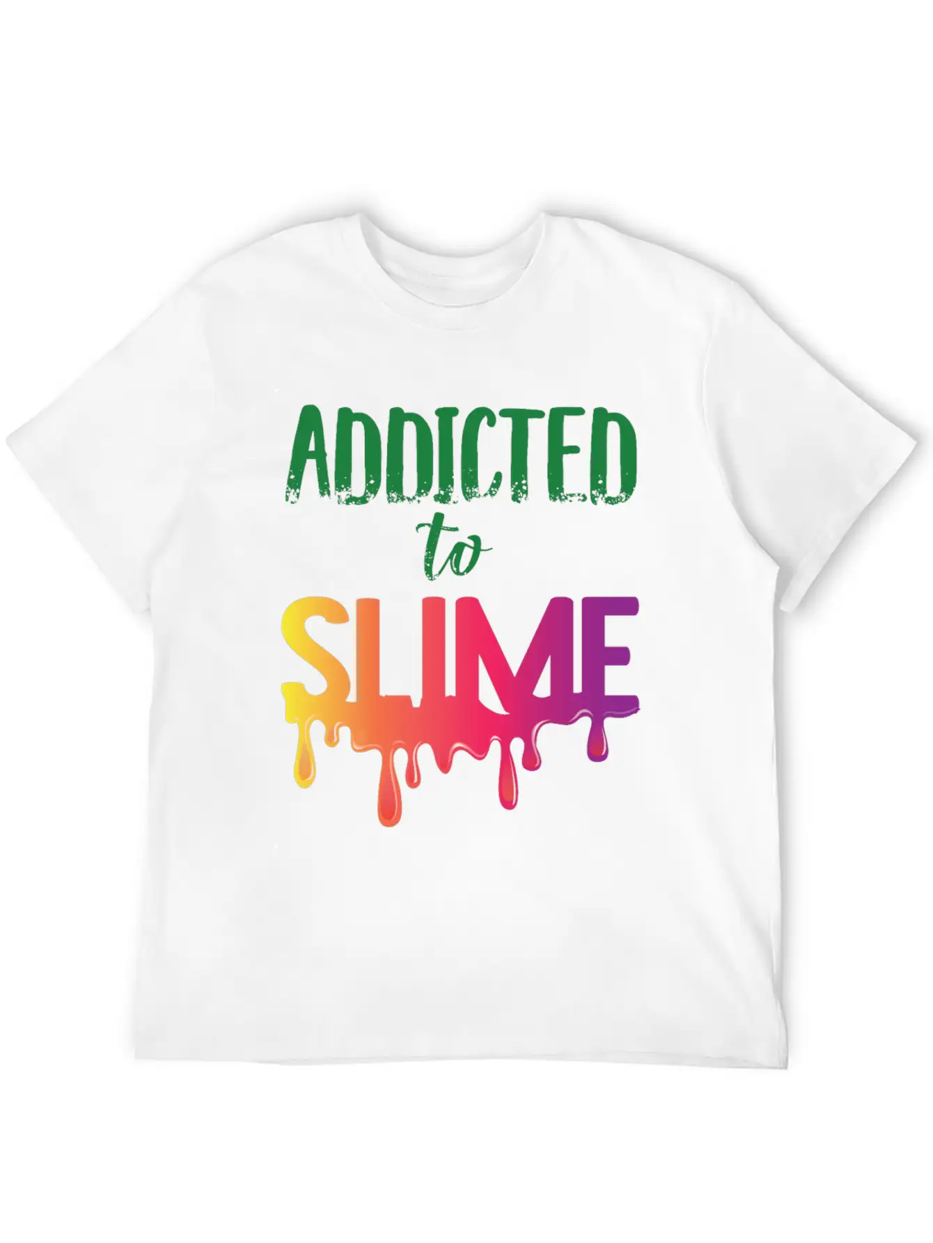 Addicted To Slime Colorful T-Shirt Essential Unisex Summer Tee – Soft Cotton Casual Fit