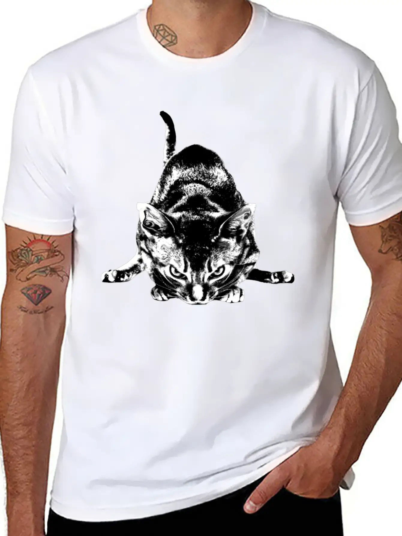 ANGRY CAT Classic Cotton Tee – Unisex Comfort For Any Season