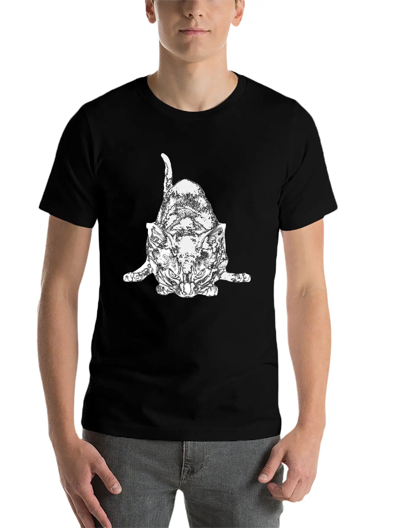 ANGRY CAT Classic Cotton Tee – Unisex Comfort For Any Season