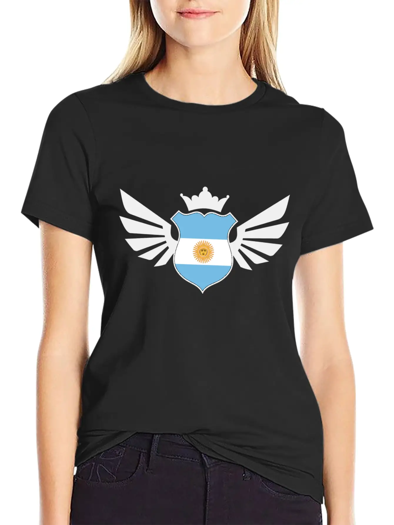 Argentina Emblem Flag Casual Graphic T-Shirt – Simple And Comfortable Daily Wear