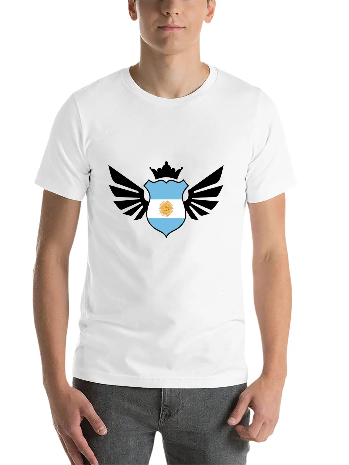 Argentina Emblem Flag Casual Graphic T-Shirt – Simple And Comfortable Daily Wear