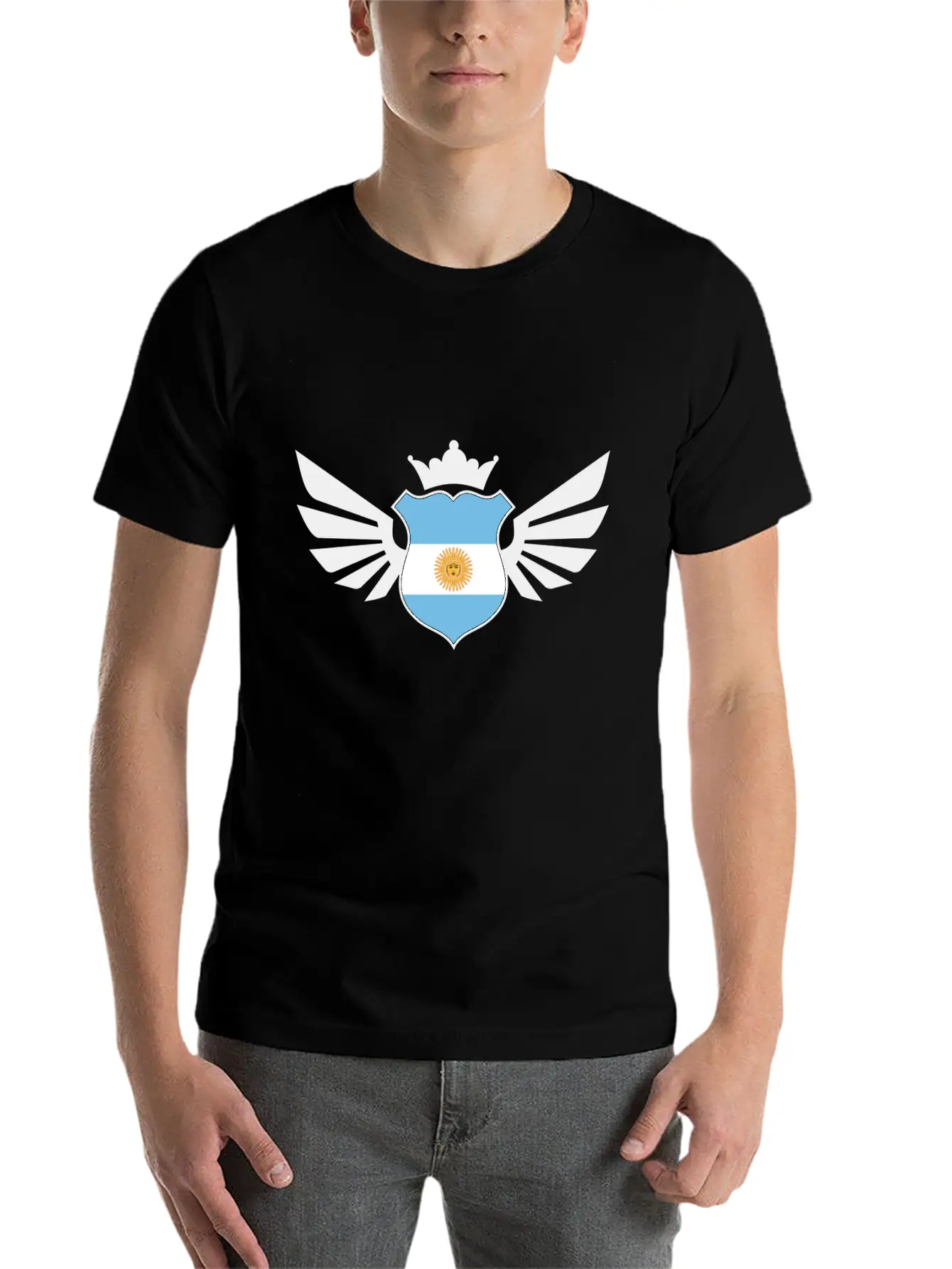 Argentina Emblem Flag Casual Graphic T-Shirt – Simple And Comfortable Daily Wear