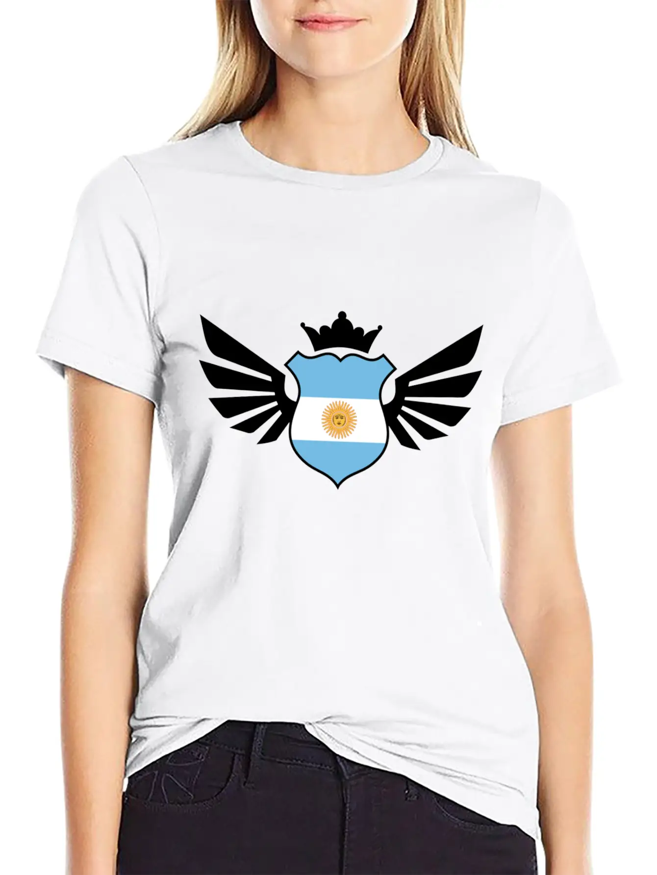 Argentina Emblem Flag Casual Graphic T-Shirt – Simple And Comfortable Daily Wear
