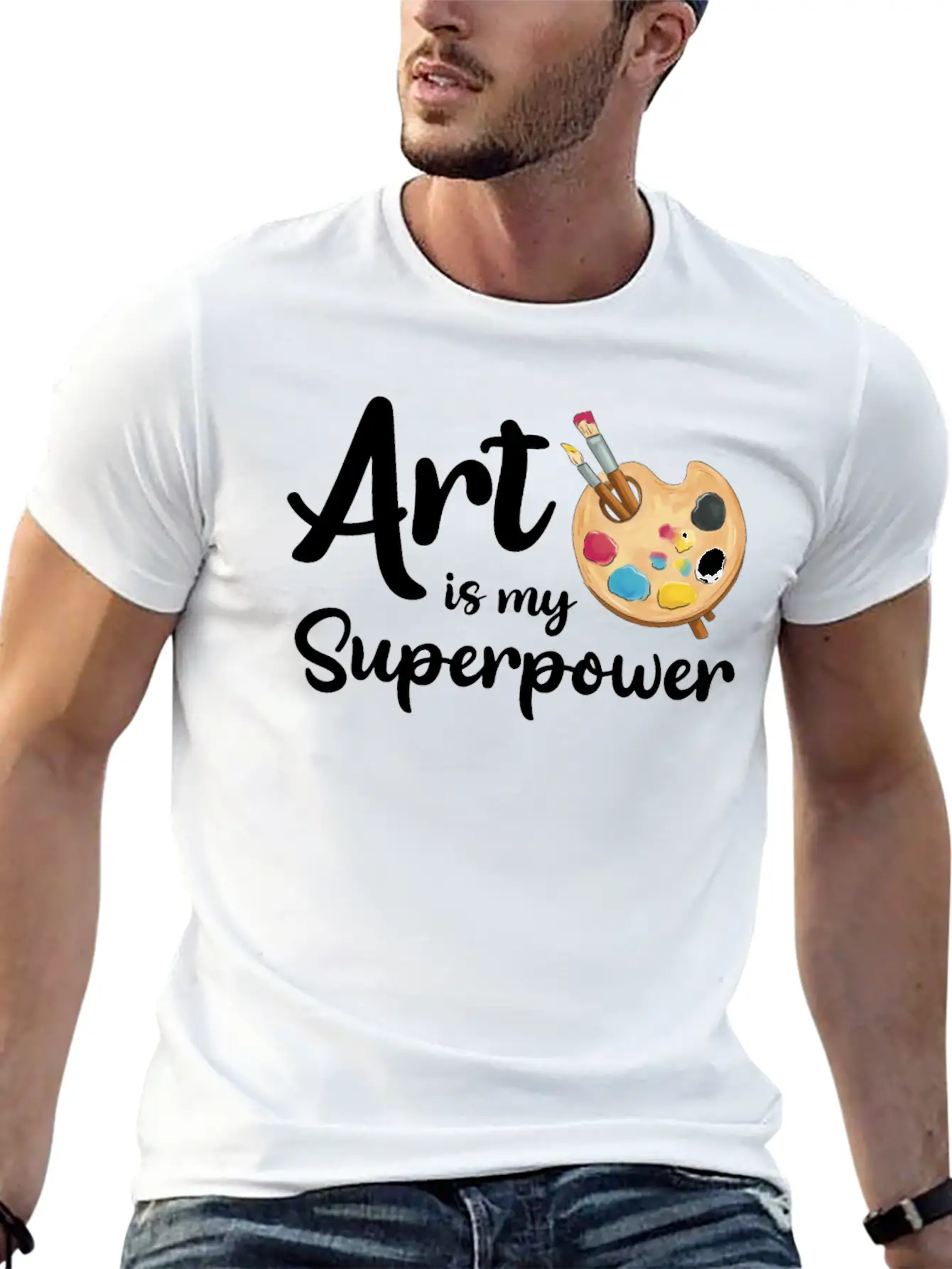 Art Is My Superpower Classic Cotton Tee – Unisex Comfort For Any Season