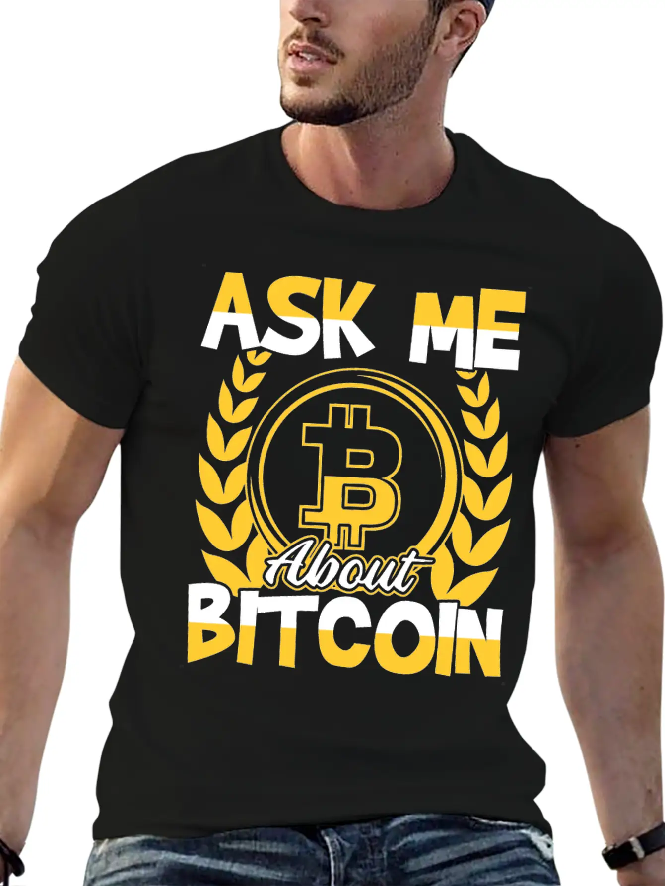 Ask Me About Bitcoin (BTC) Trader Investor Essential Unisex Summer Tee – Soft Cotton Casual Fit