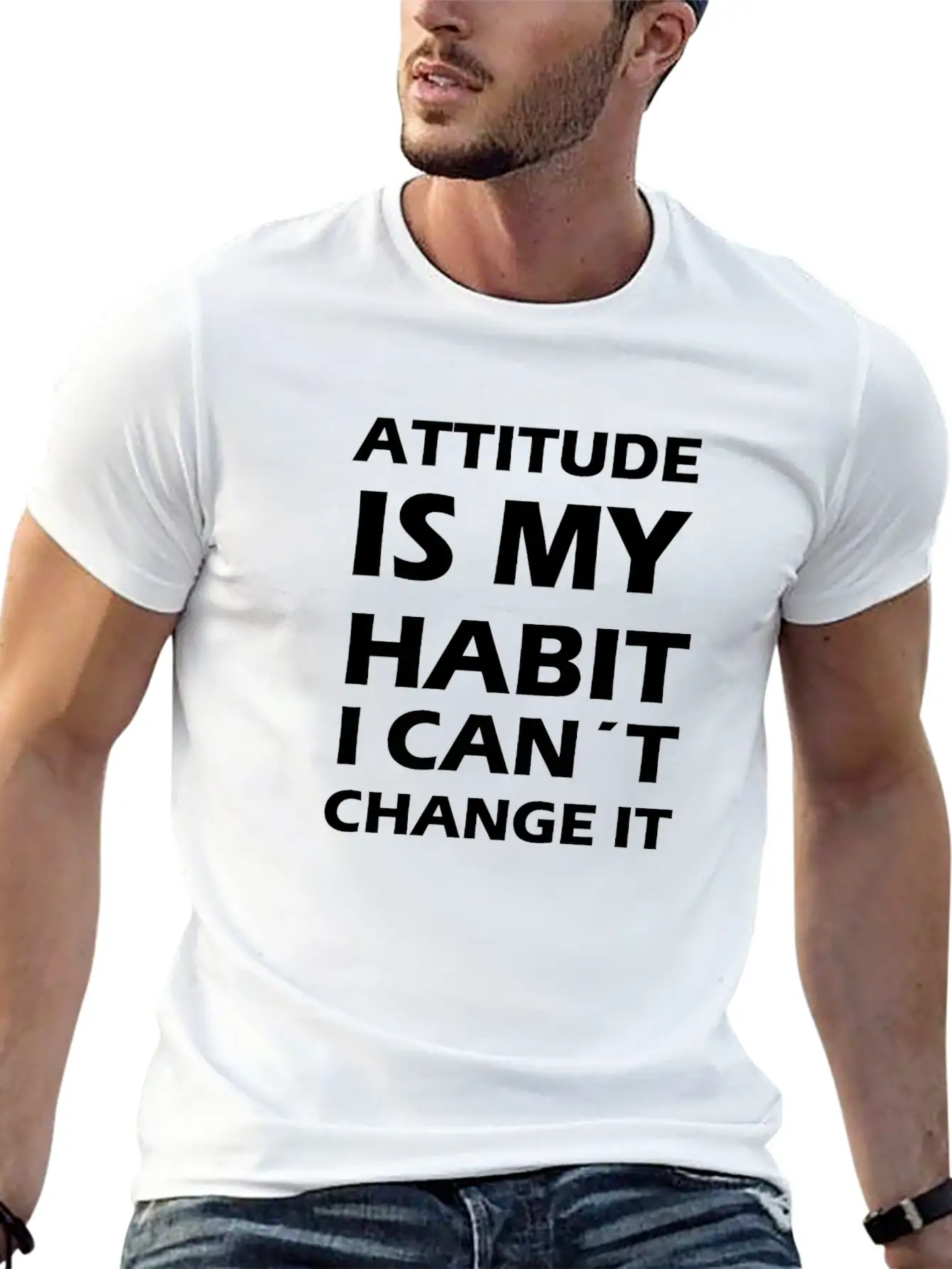 Attitude Is My Habit Classic Cotton Tee – Unisex Comfort For Any Season