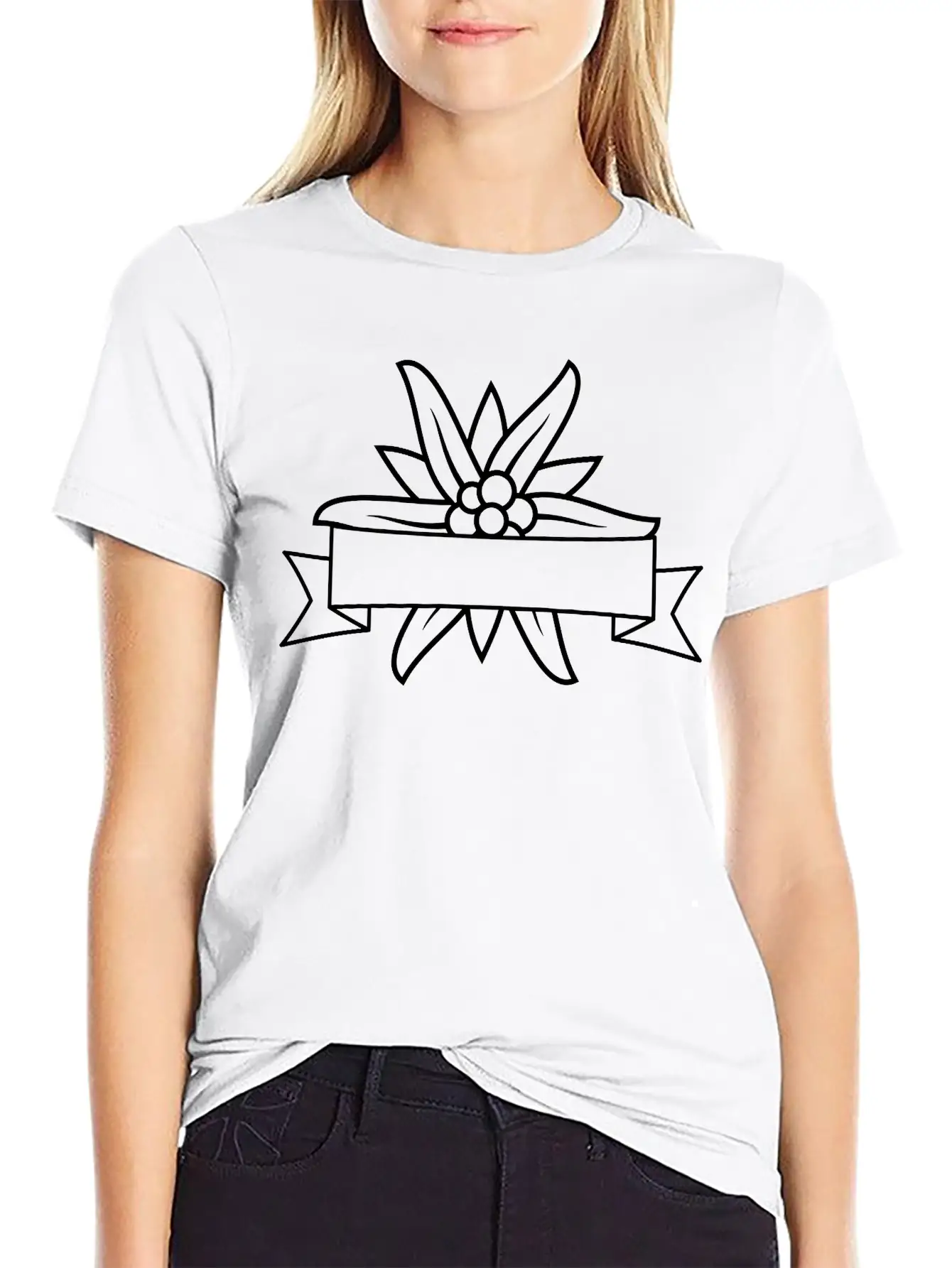 Banner Text Edelweiss Classic Cotton Tee – Unisex Comfort For Any Season