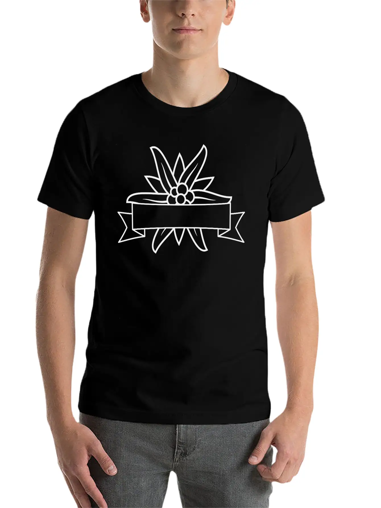 Banner Text Edelweiss Classic Cotton Tee – Unisex Comfort For Any Season