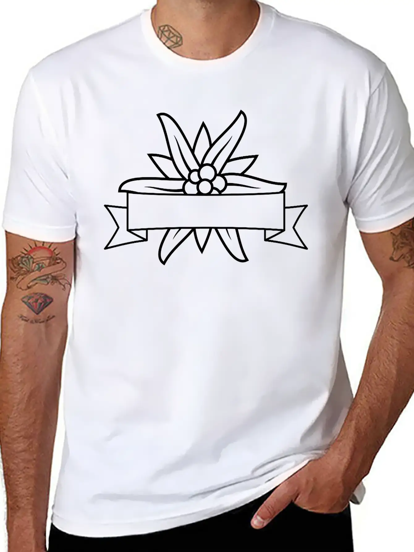 Banner Text Edelweiss Classic Cotton Tee – Unisex Comfort For Any Season