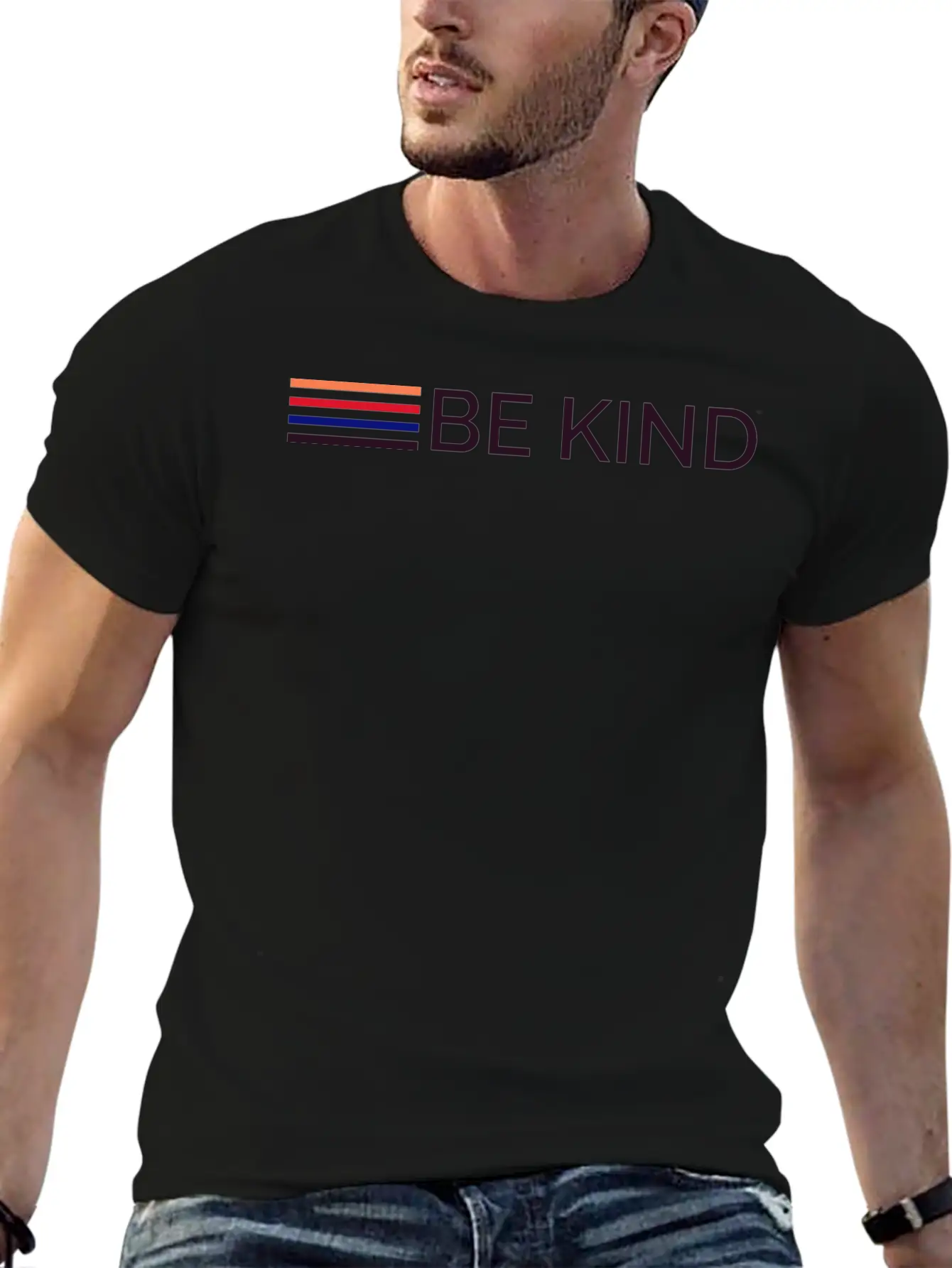 Be Kind Stripes Classic Cotton Tee – Unisex Comfort For Any Season