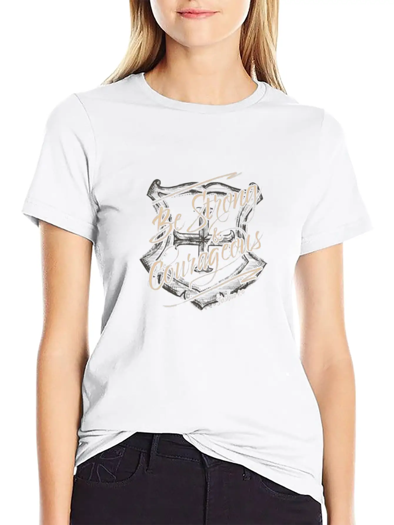 Be Strong And Courageous Classic Cotton Tee – Unisex Comfort For Any Season