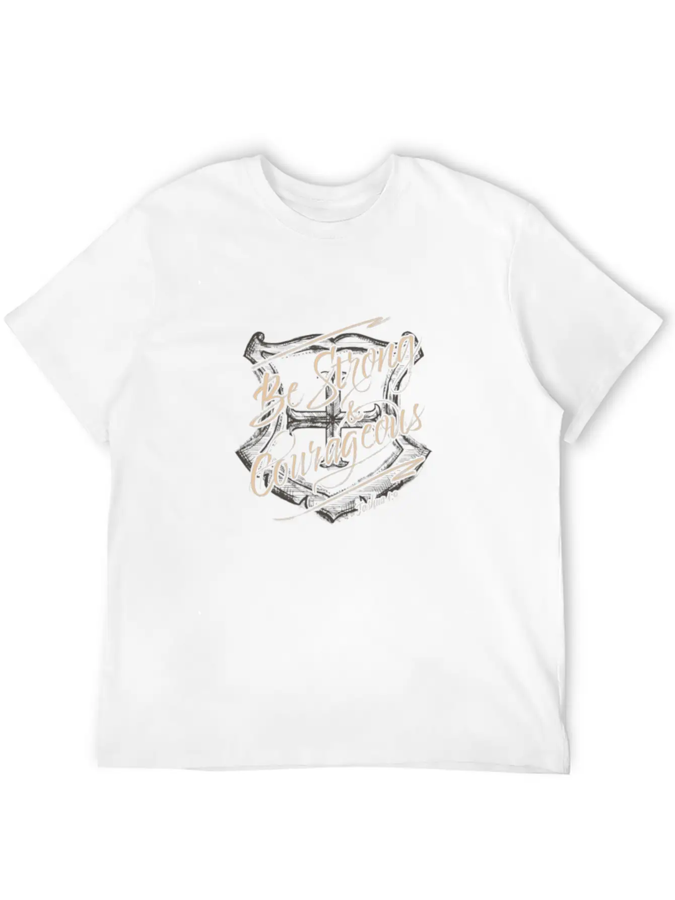 Be Strong And Courageous Classic Cotton Tee – Unisex Comfort For Any Season