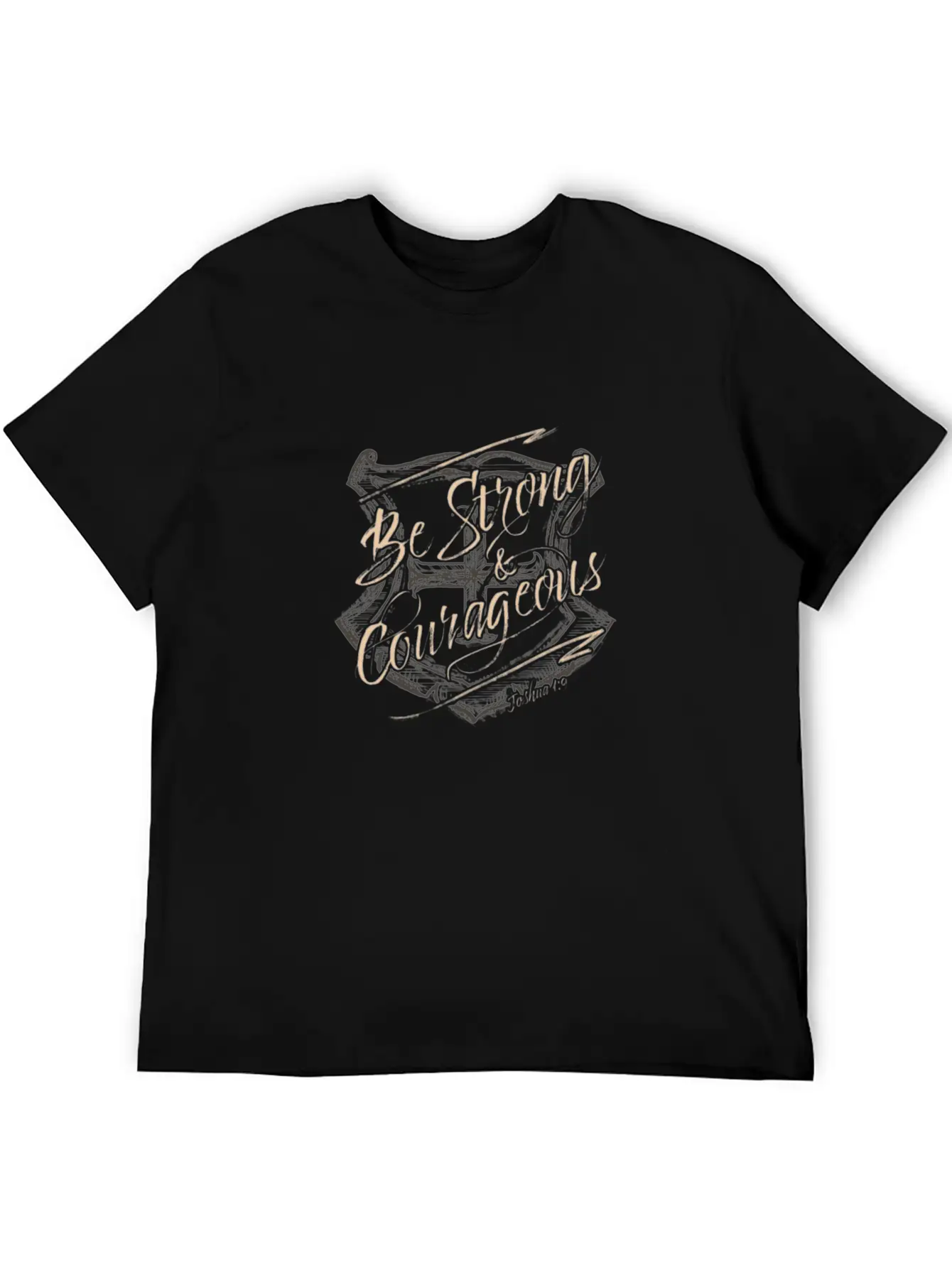 Be Strong And Courageous Classic Cotton Tee – Unisex Comfort For Any Season
