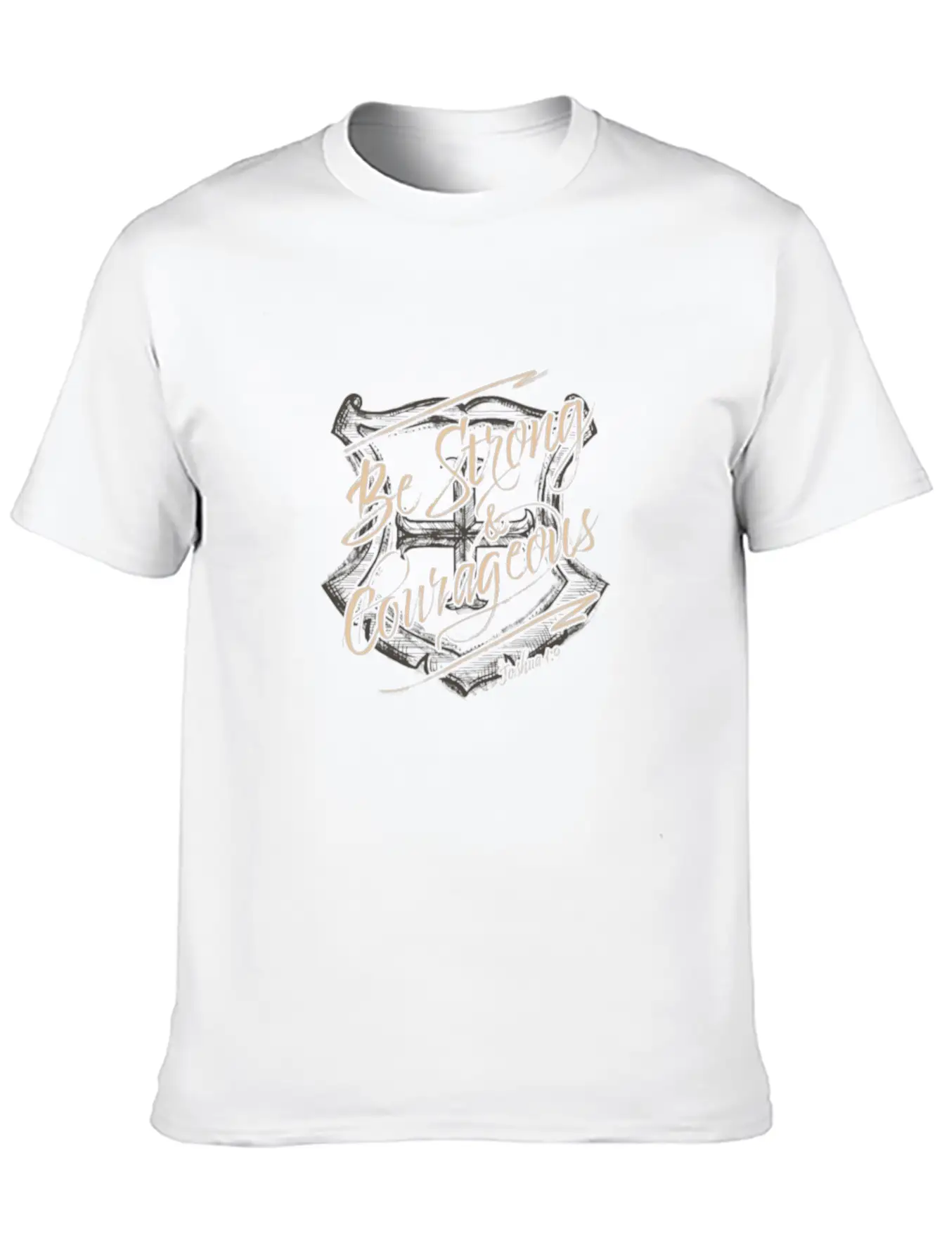 Be Strong And Courageous Classic Cotton Tee – Unisex Comfort For Any Season