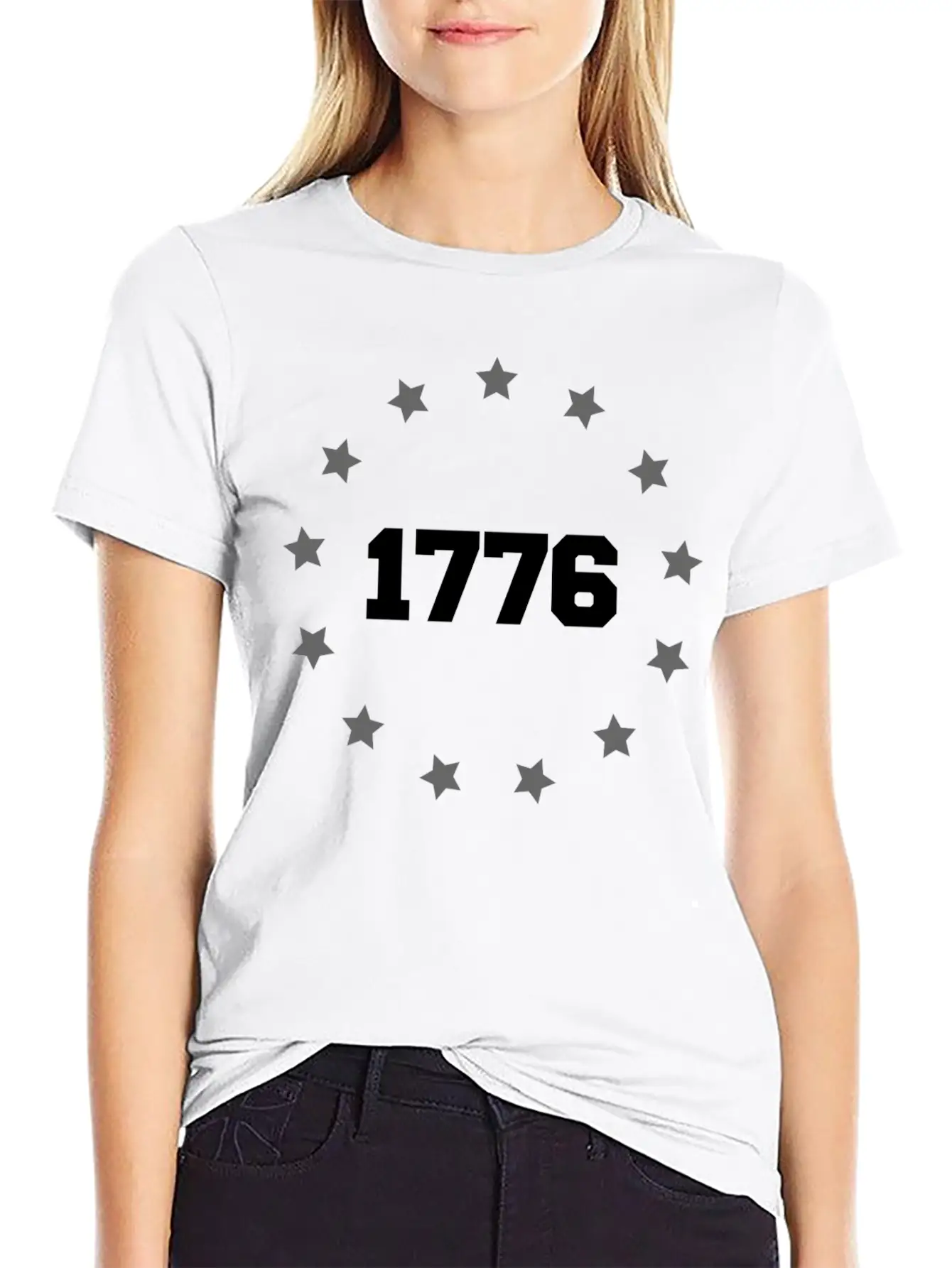 Betsy Ross Battle 1776 Flag - Patriotic American Casual Graphic T-Shirt – Simple And Comfortable Daily Wear