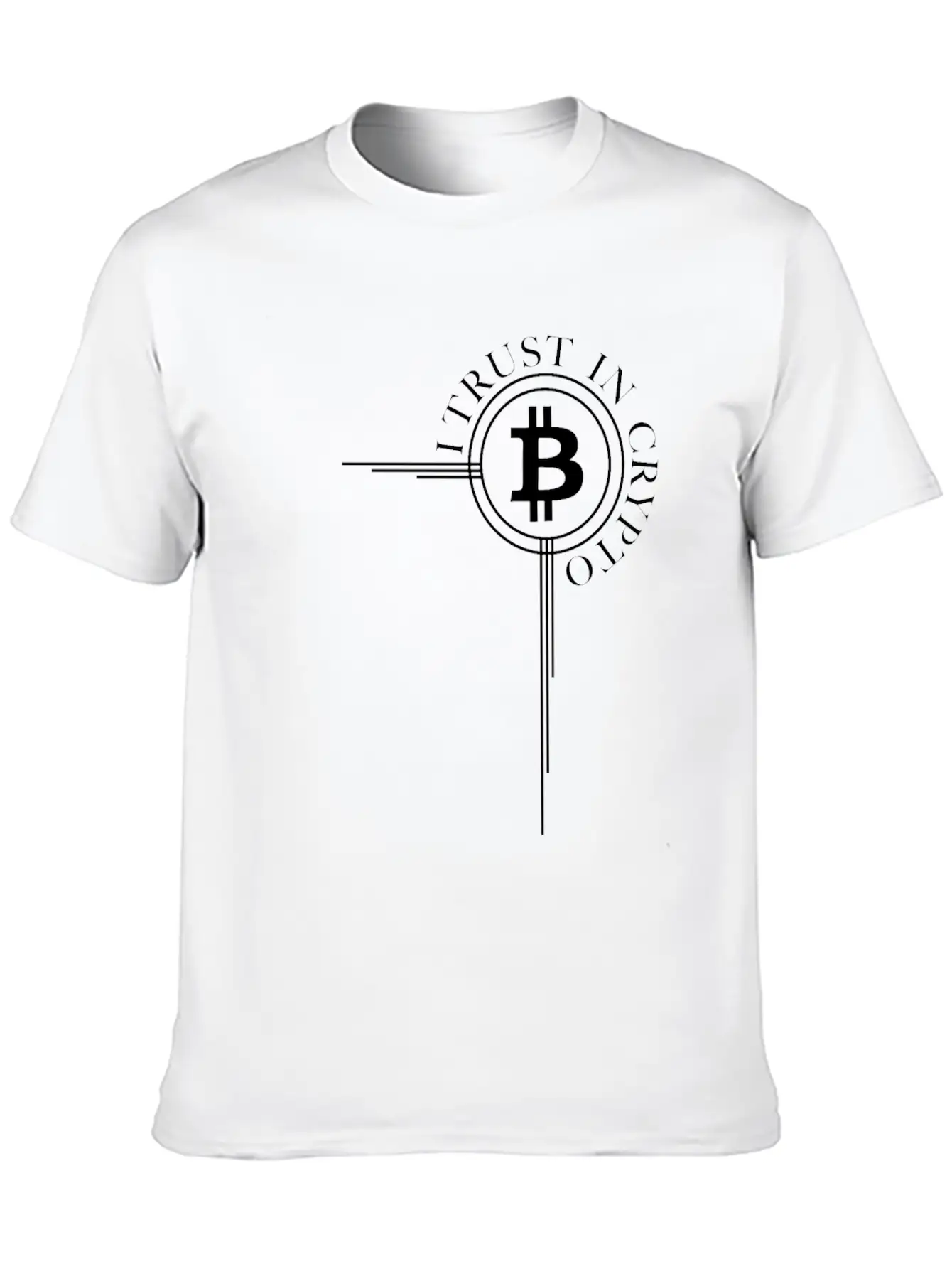 Bitcoin Button Bitcoin Cross - Cryptocurrency Classic Cotton Tee – Unisex Comfort For Any Season