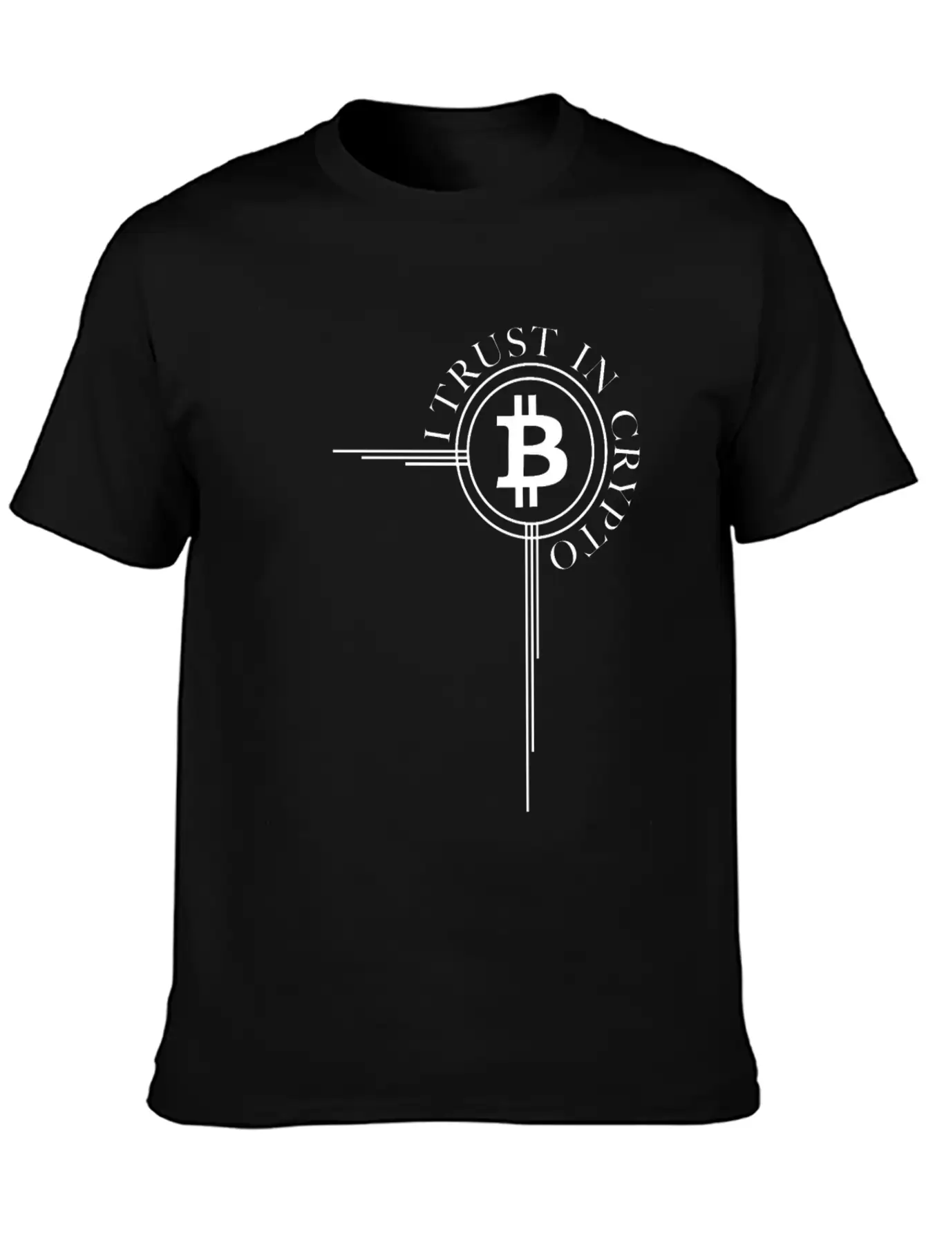 Bitcoin Button Bitcoin Cross - Cryptocurrency Classic Cotton Tee – Unisex Comfort For Any Season