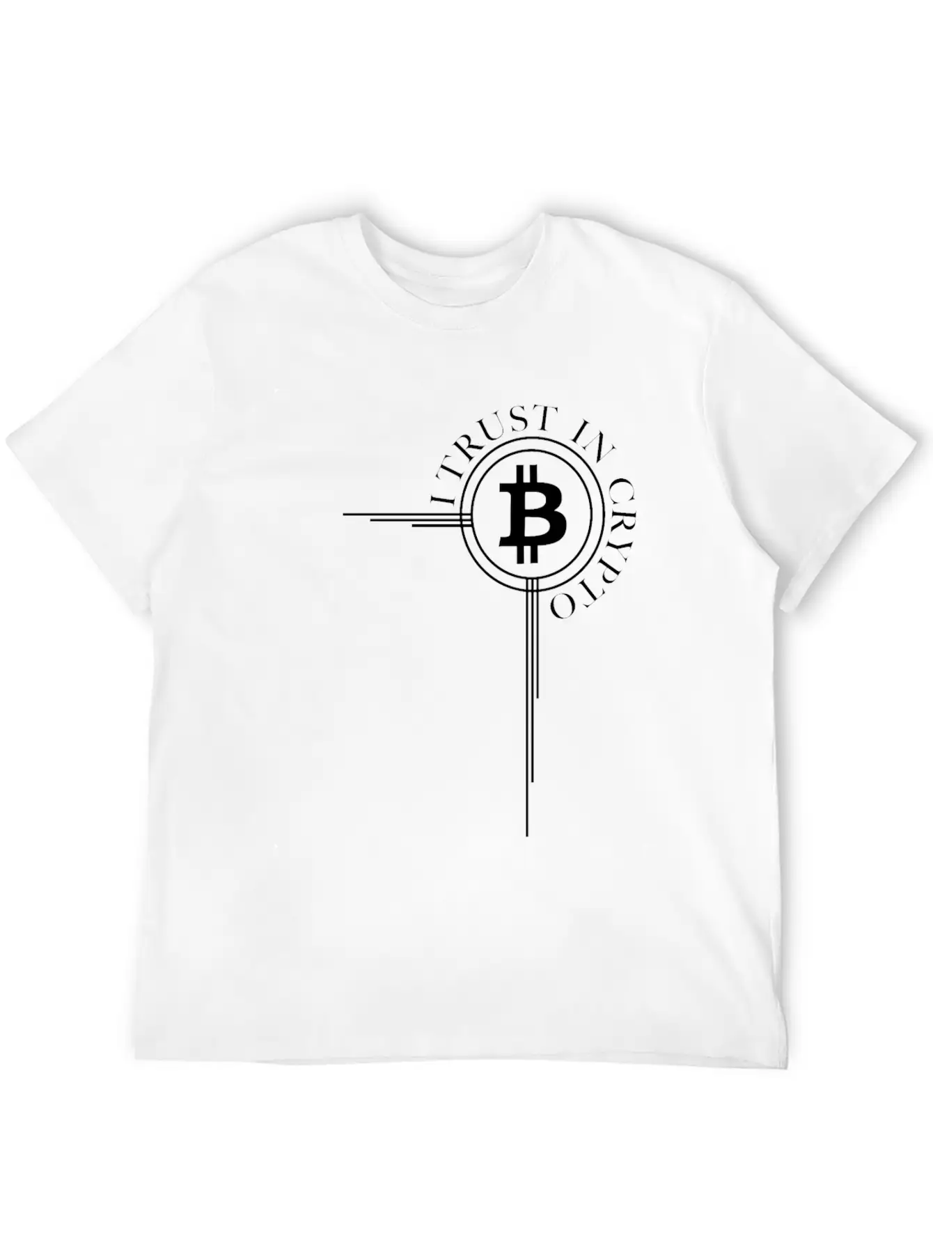 Bitcoin Button Bitcoin Cross - Cryptocurrency Classic Cotton Tee – Unisex Comfort For Any Season