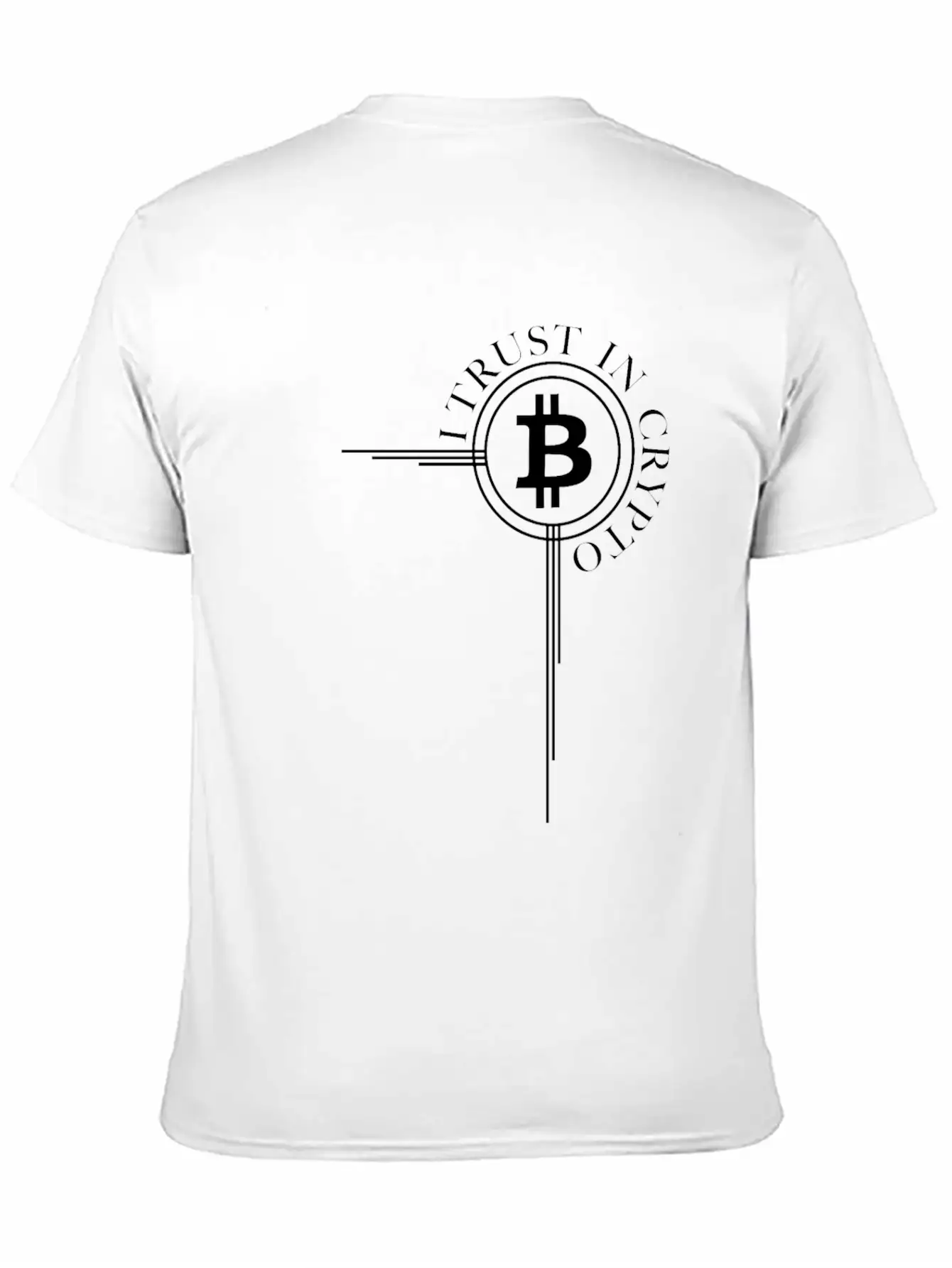 Bitcoin Button Bitcoin Cross - Cryptocurrency Classic Cotton Tee – Unisex Comfort For Any Season